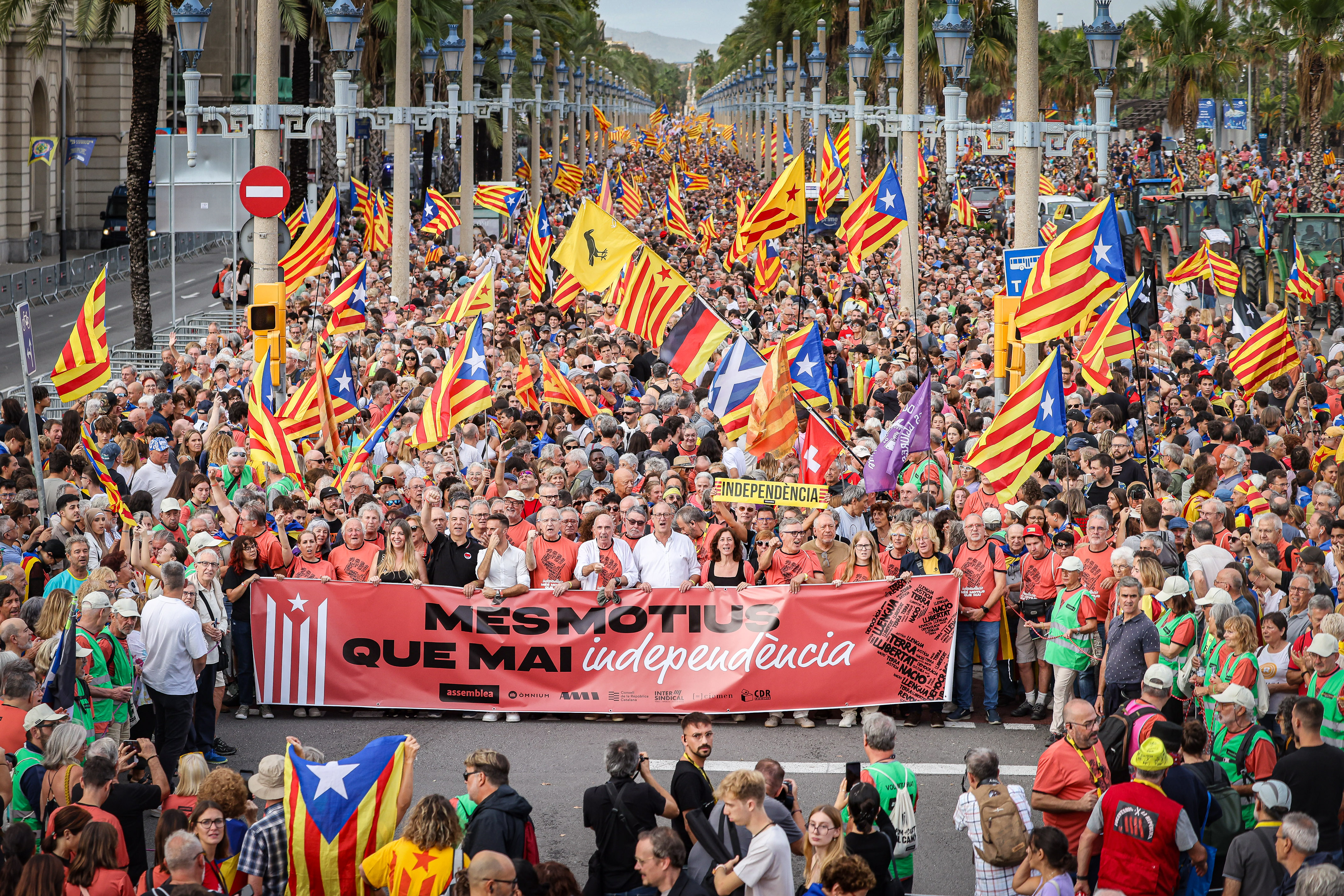 An image from 2025's Catalan National Day pro-independence rally