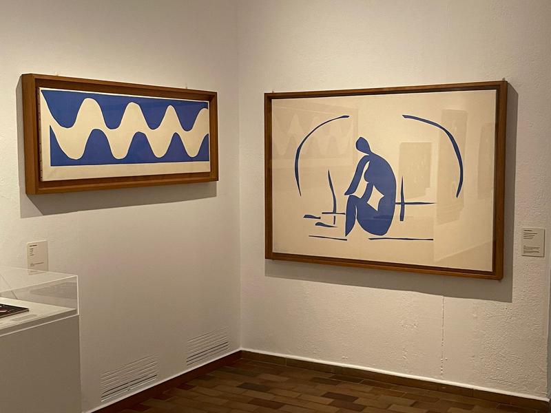 Henri Matisse's paintings 'The Wave' and 'Bather in the Reeds', on display at the Fundació Miró in Barcelona