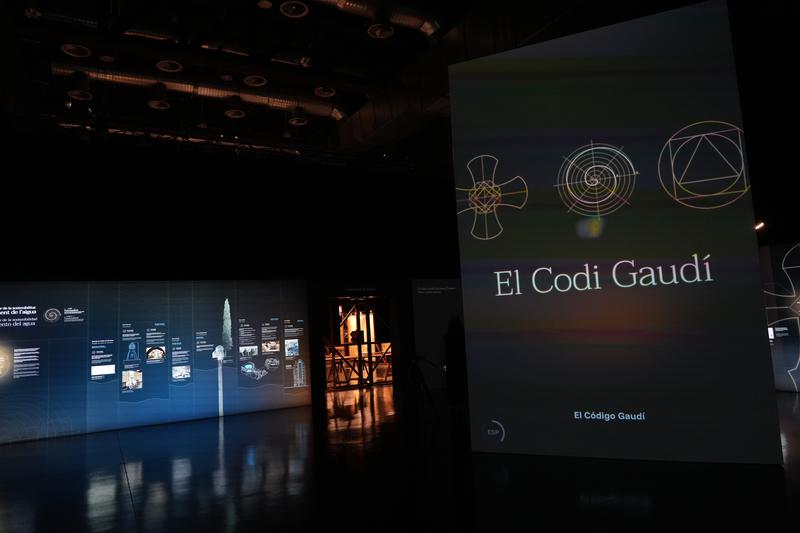 One of the spaces in the exhibition 'Gaudí Code: The Unprecedented Experience' at Espai Imagina.