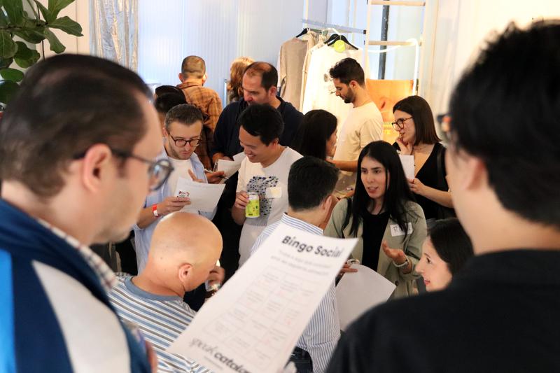 Attendees at the Speak Catalan social bingo game