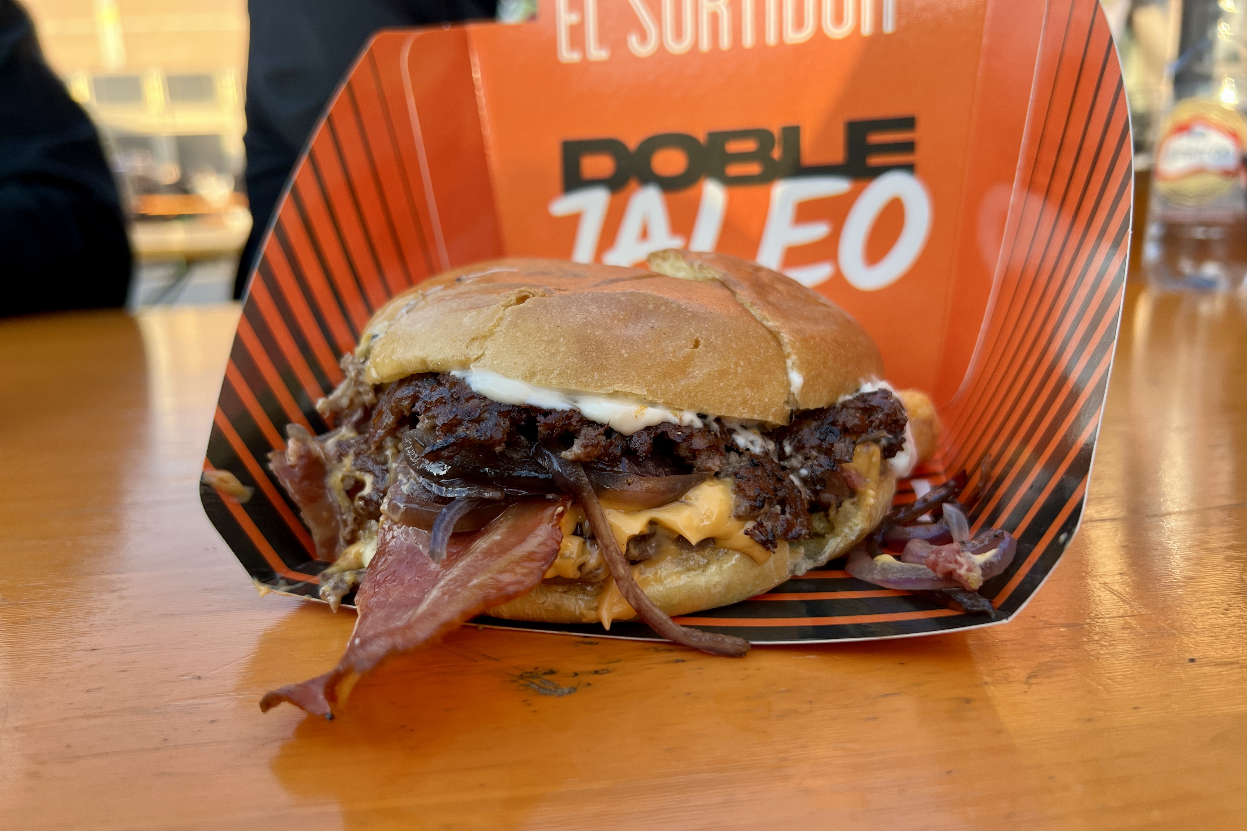 Burger by El Surtidor, one of the food trucks at The Champions Burger food festival in Barcelona