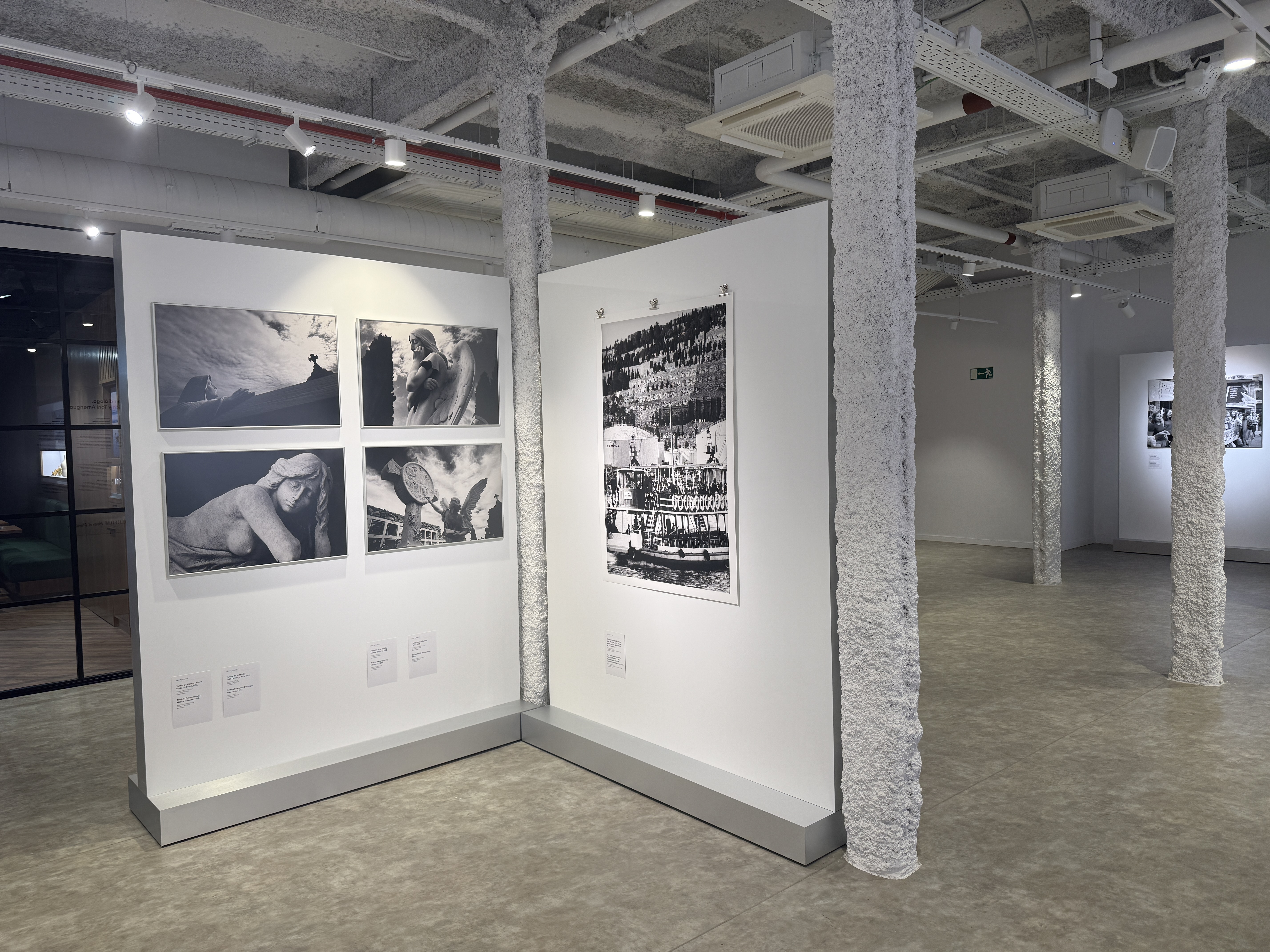 Some of Pilar Aymerich's photos on display in the Fujifilm House of Photography in Barcelona
