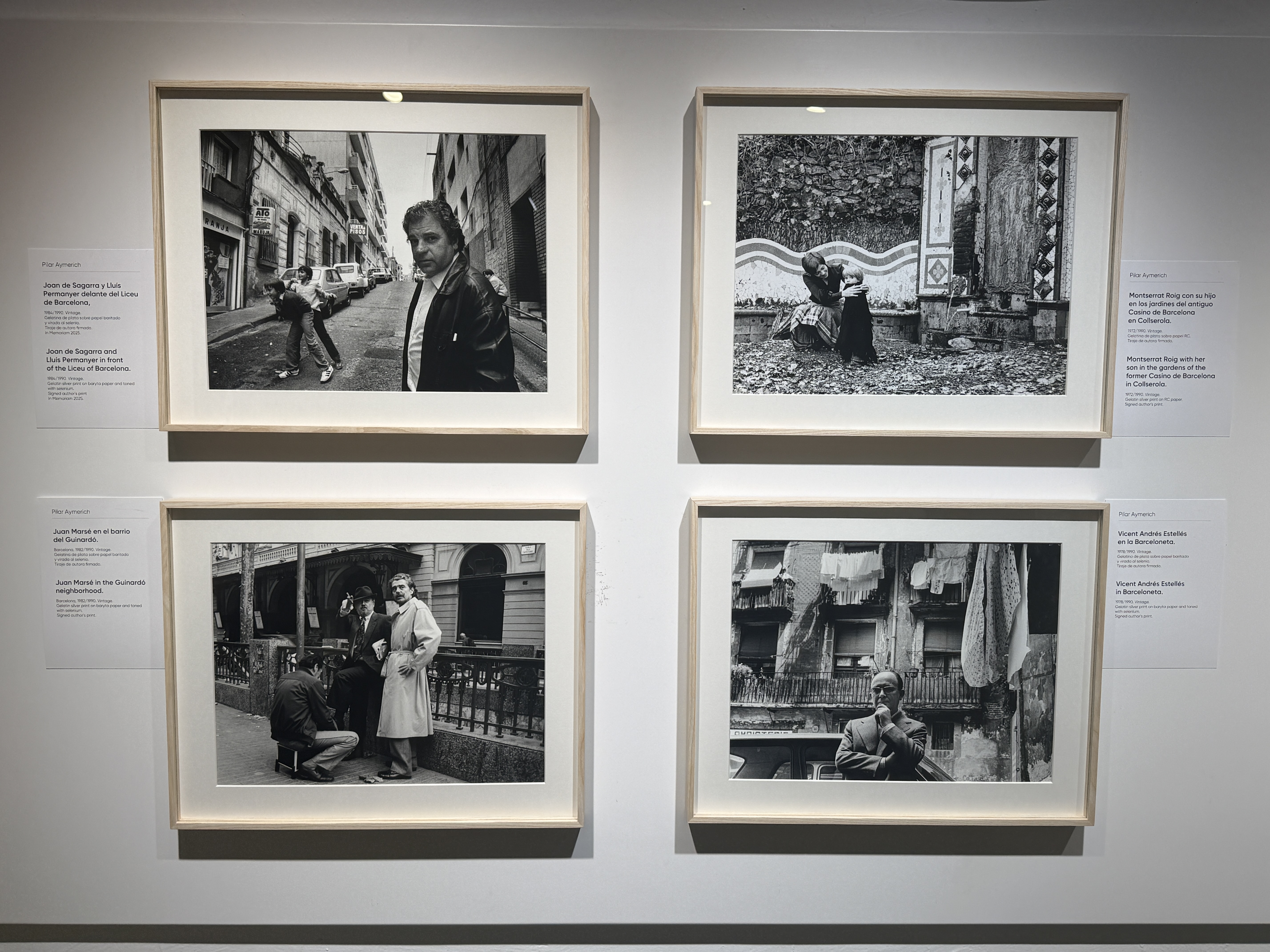 Some of Pilar Aymerich's photos on display in the Fujifilm House of Photography in Barcelona