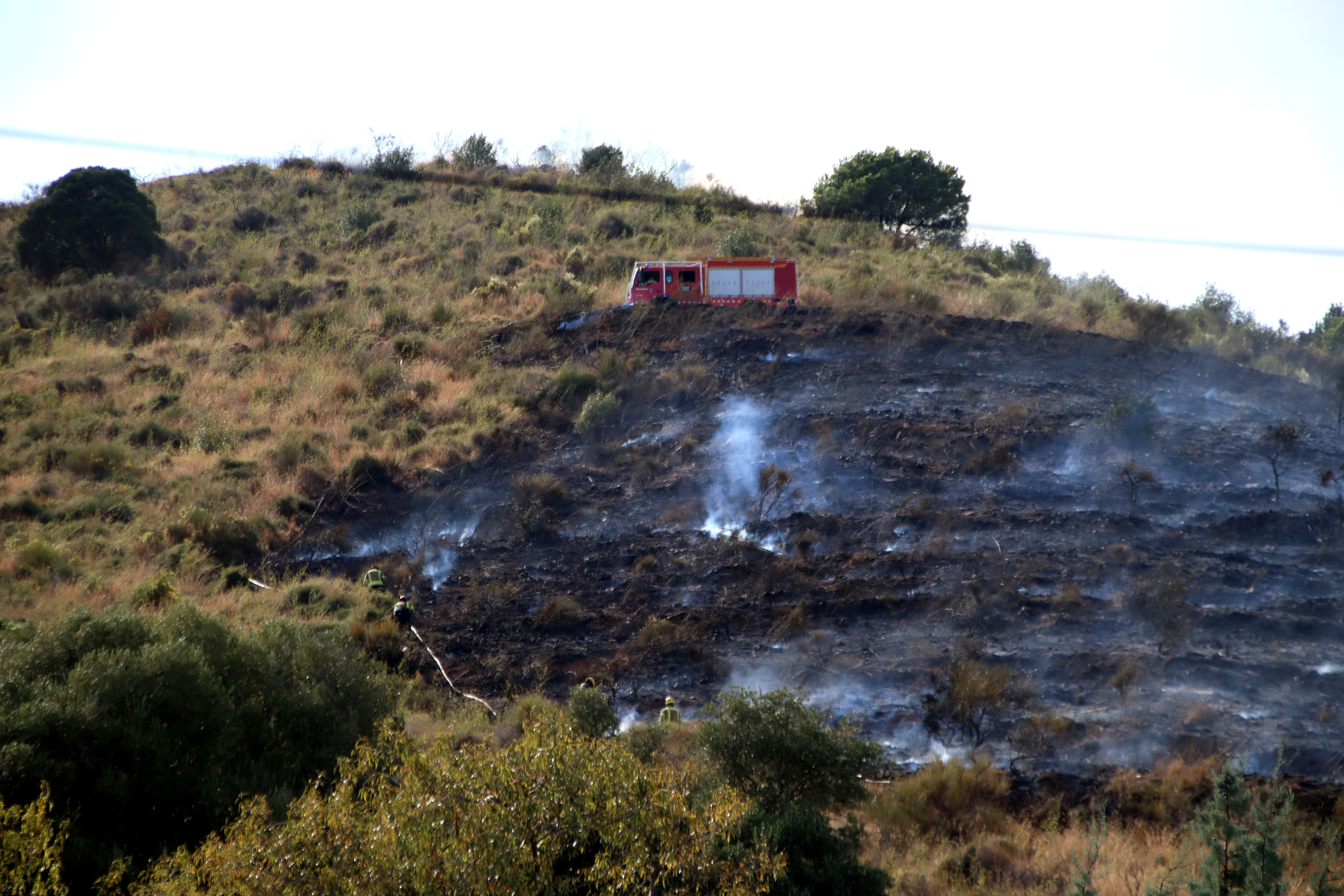 A fire engine on Collserola