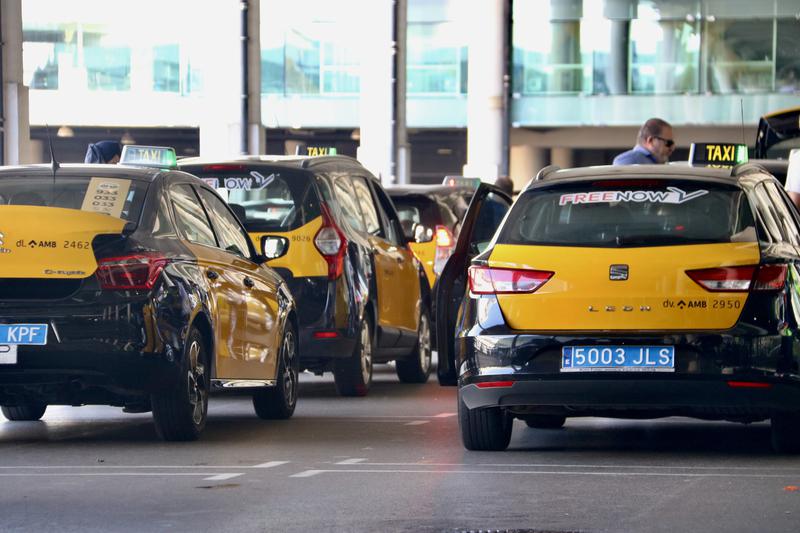 Taxis at Barcelona airport (file image)