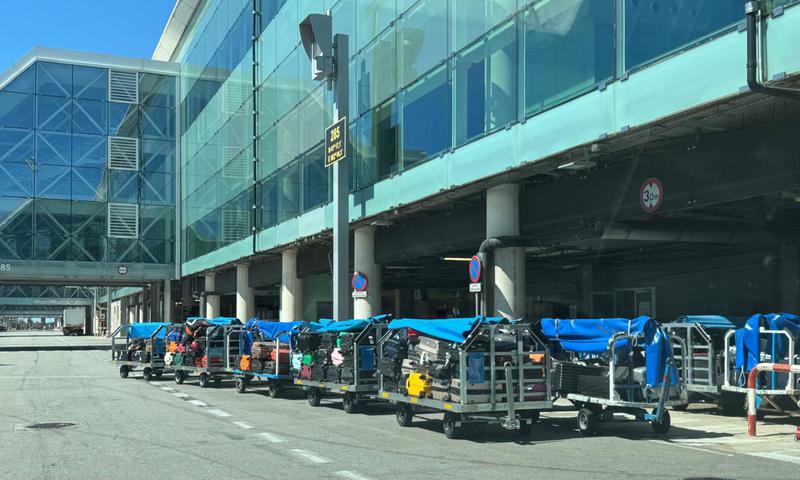Luggage at El Prat airport