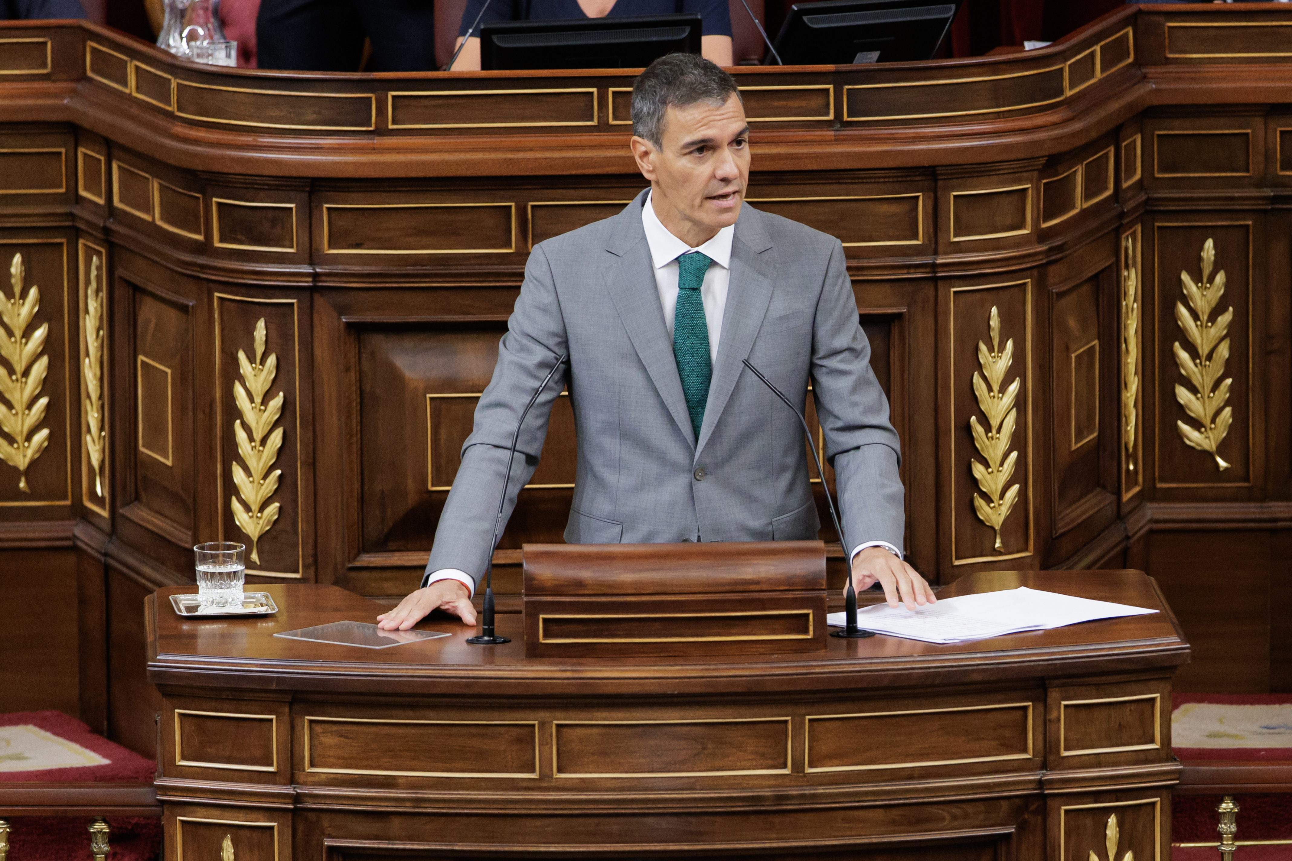 Prime Minister Pedro Sánchez speaking in the Spanish Congress over the Ceuta migratory crisis