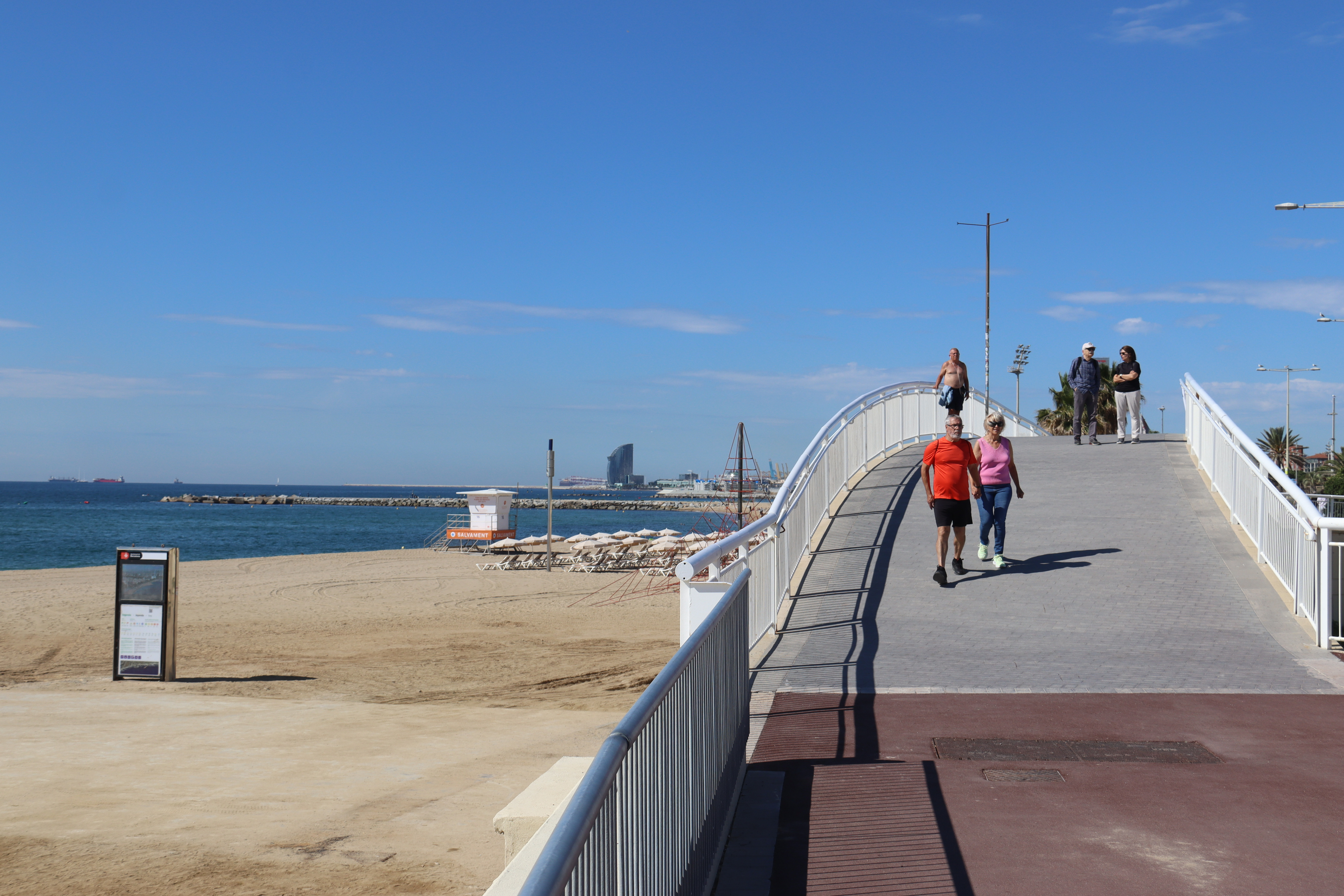 The beach has been filled with  23,000 cubic meters of sand