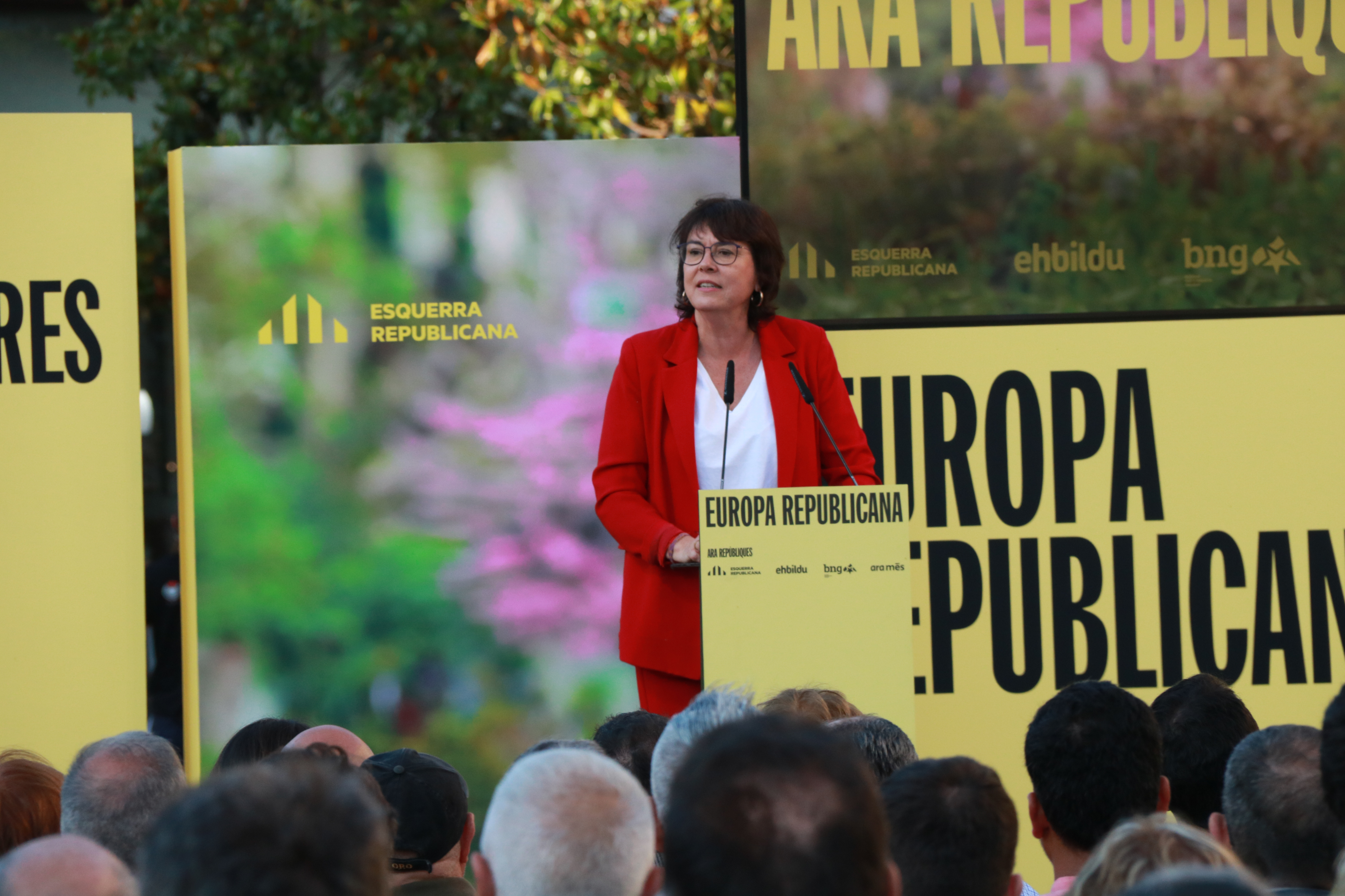 Esquerra's candidate Diana Riba at campaign launch