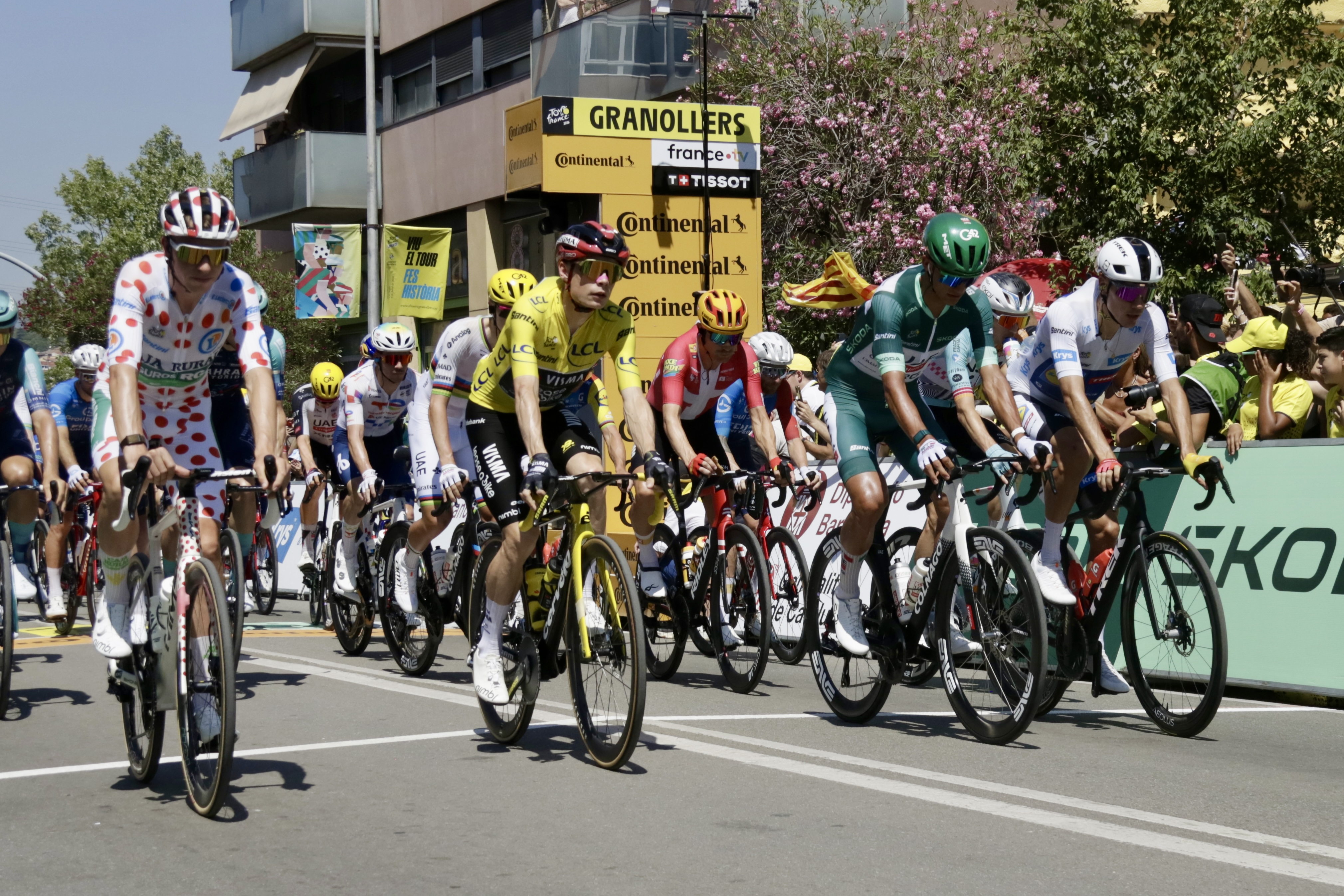 Departure of the third stage of the Tour de France, from Granollers.