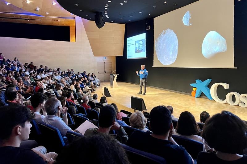 Former NASA astronaut Terry Virts during a conference in Barcelona's CosmoCaixa Science museum on September 28, 2023
