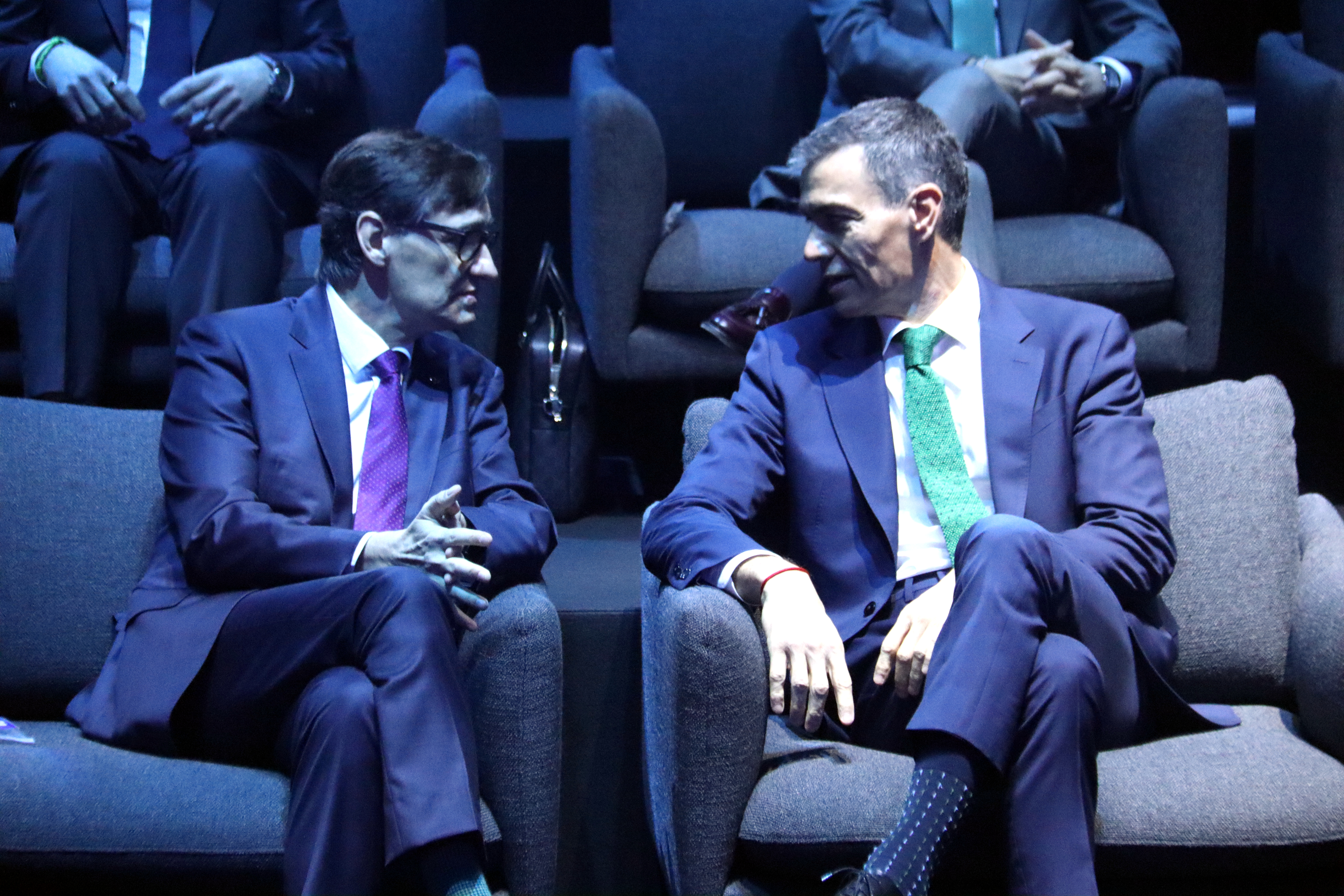 Spanish PM Pedro Sánchez and Catalan President Salvador Illa at MWC