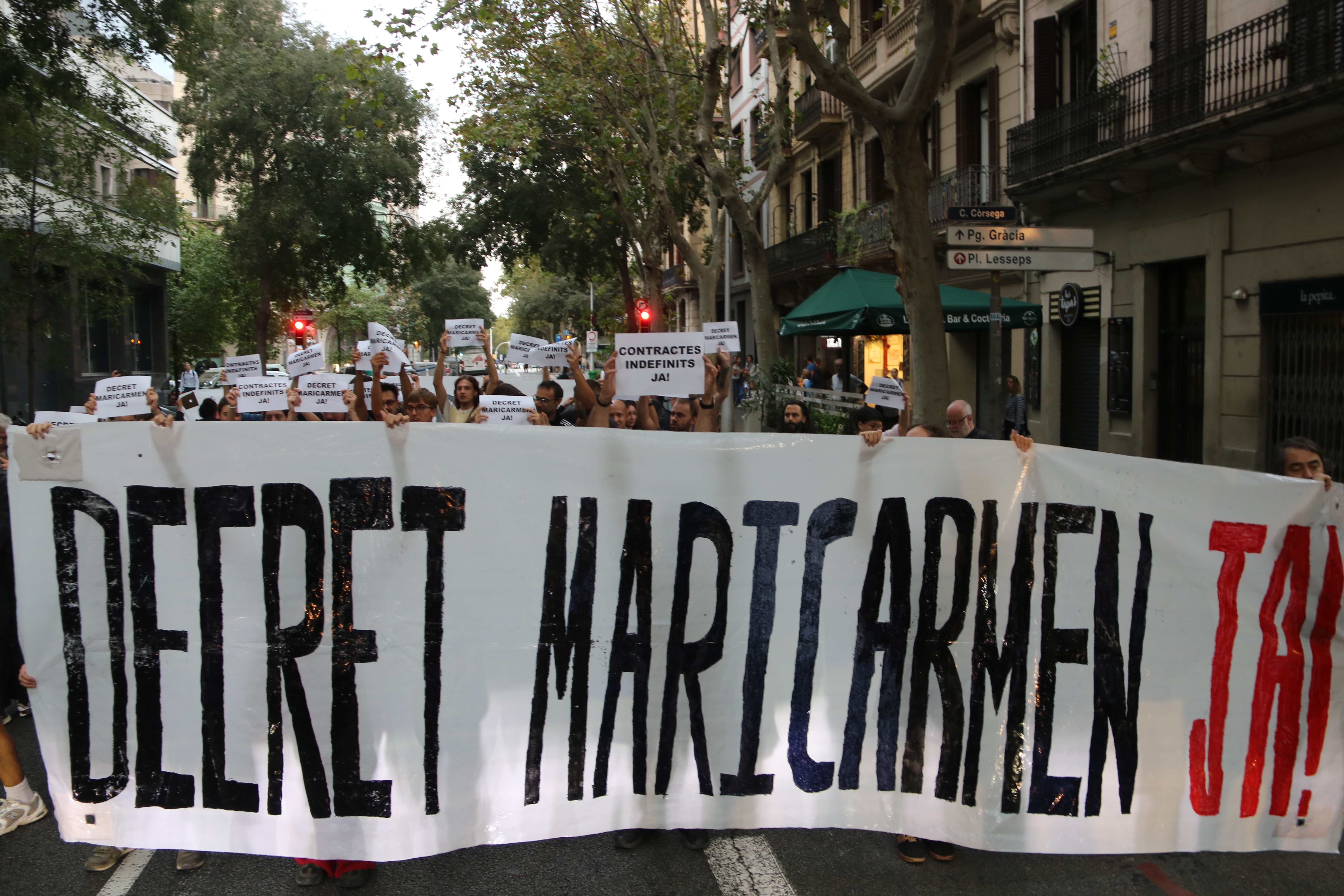 One of the roadblocks set up by the Tenants' Union