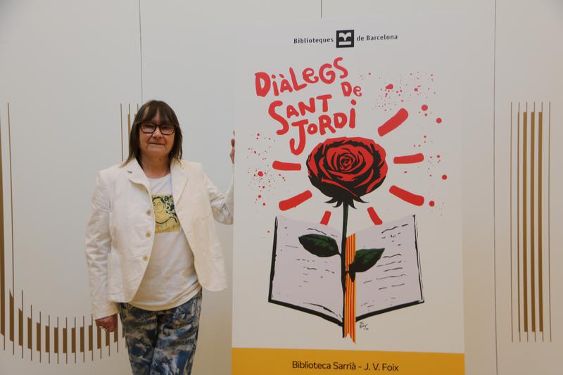 The writer Ali Smith at the Sarrià – J.V. Foix Library in Barcelona