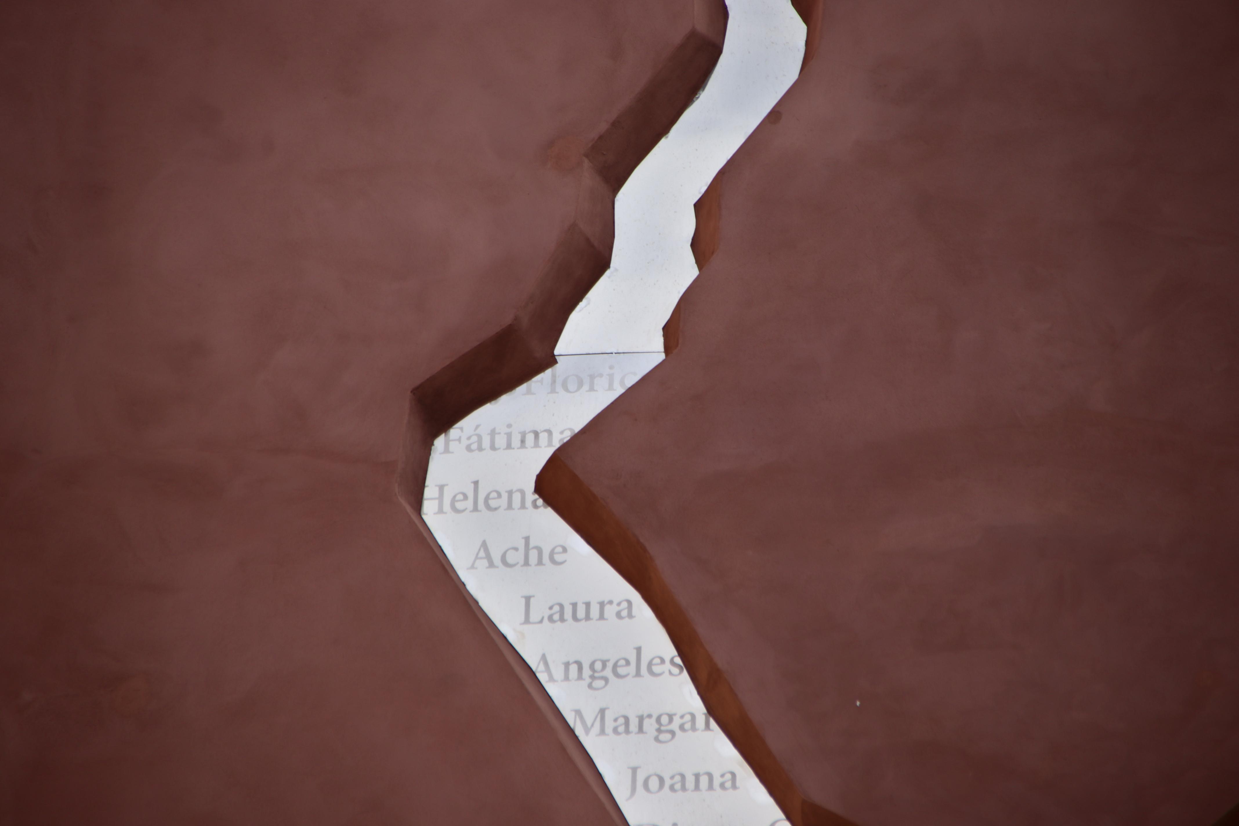 The artistic project L'Escletxa, a tribute to victims of femicide, in Barcelona's El Born neighbourhood