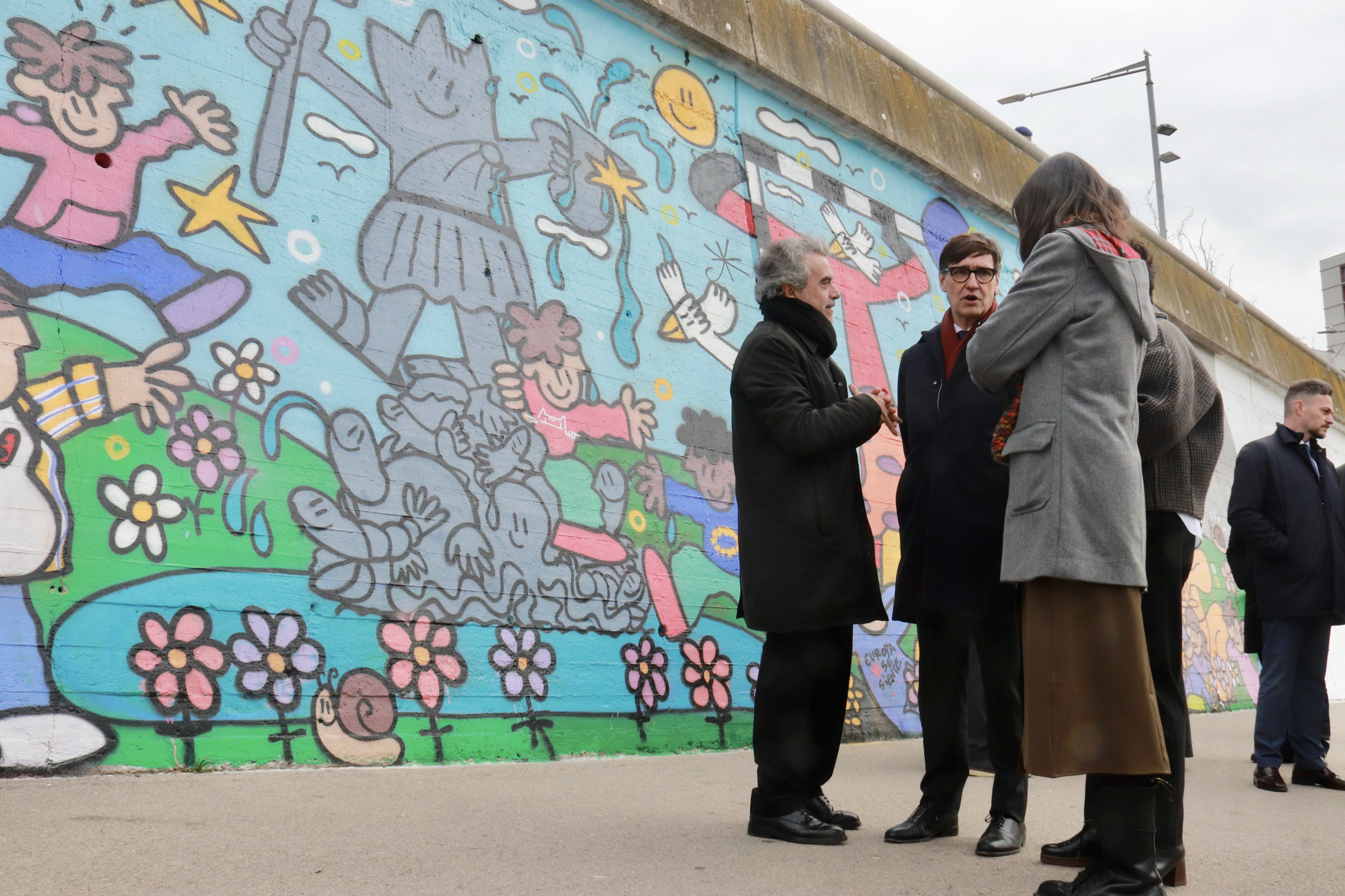 President Salvador Illa during his visit to BesArt