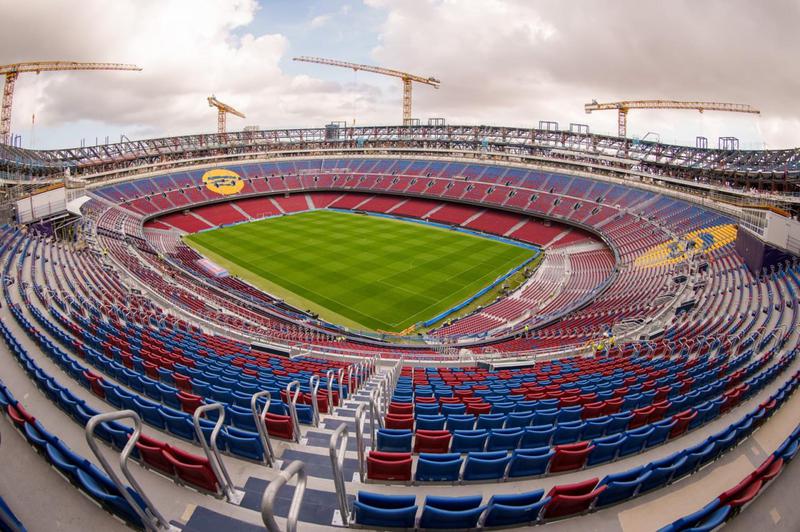 FC Barcelona's Spotify Camp Nou during construction in late October