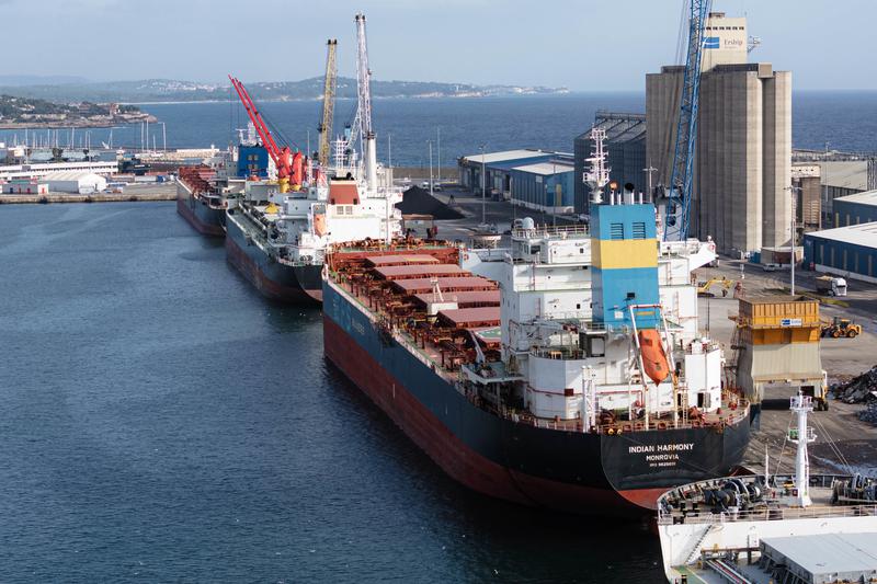Cargo ships in the Port of Tarragona