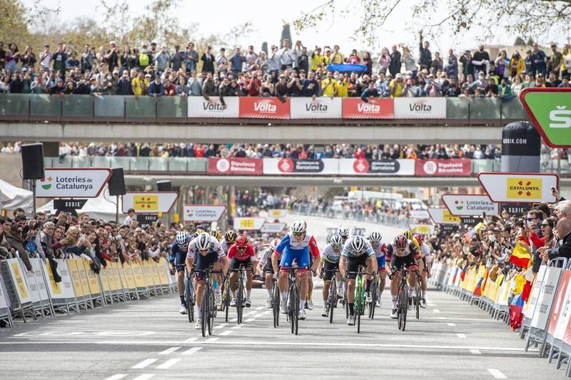 La Volta a Catalunya cycling race during the Montjuïc circuit on March 27, 2022