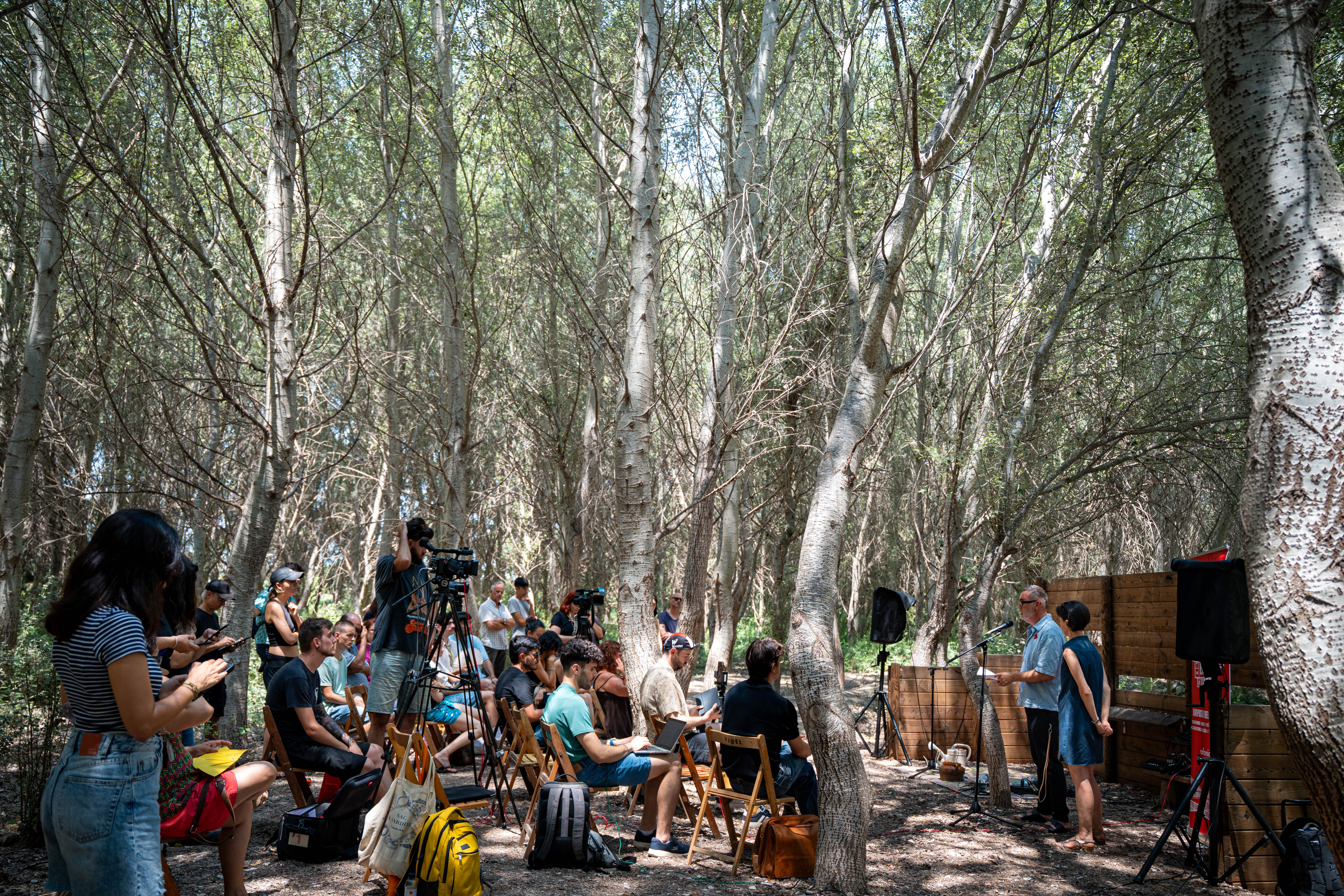 Eufònic 2025 press conference, held in the Roda de Bosc de Ribera forest in the Terres de l'Ebre