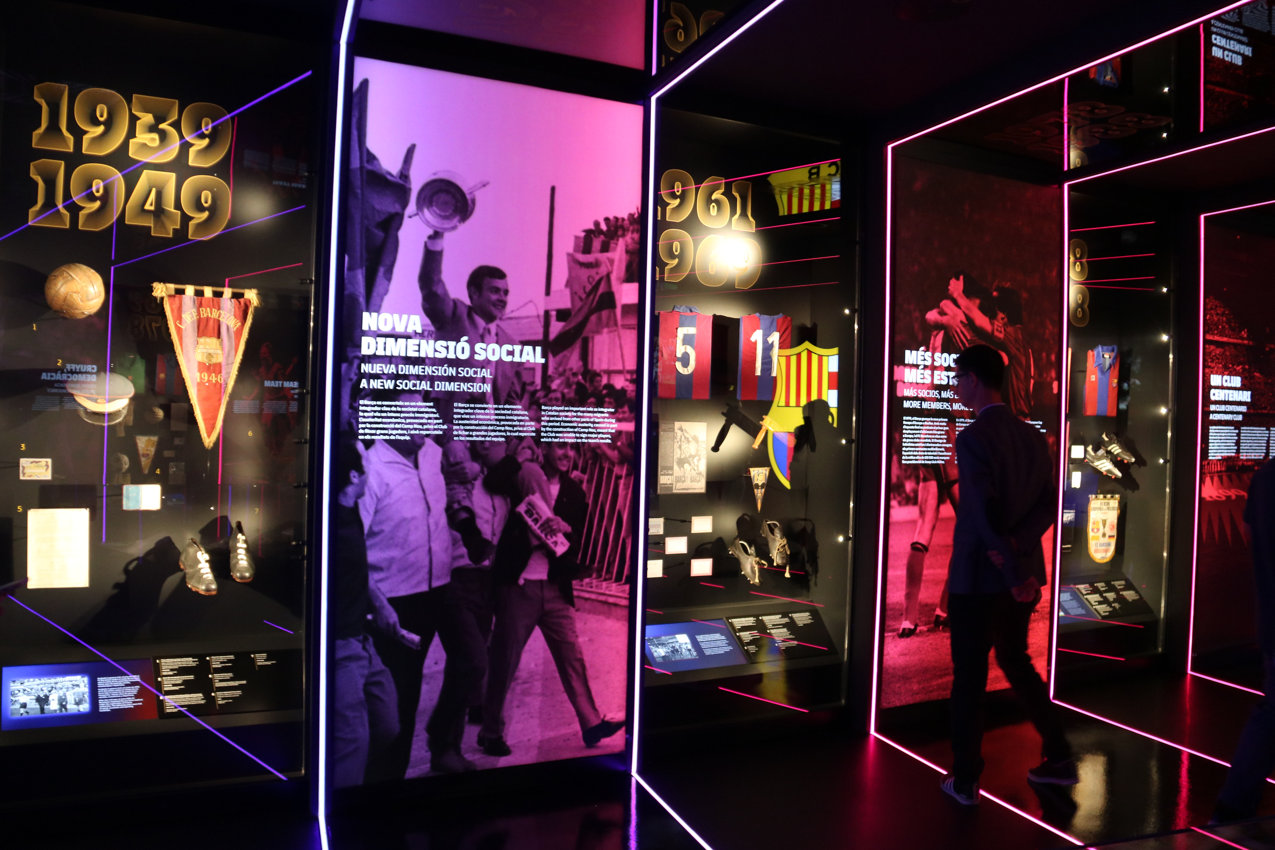 Part of Barça's history at the new FC Barcelona temporary museum on June 6, 2023