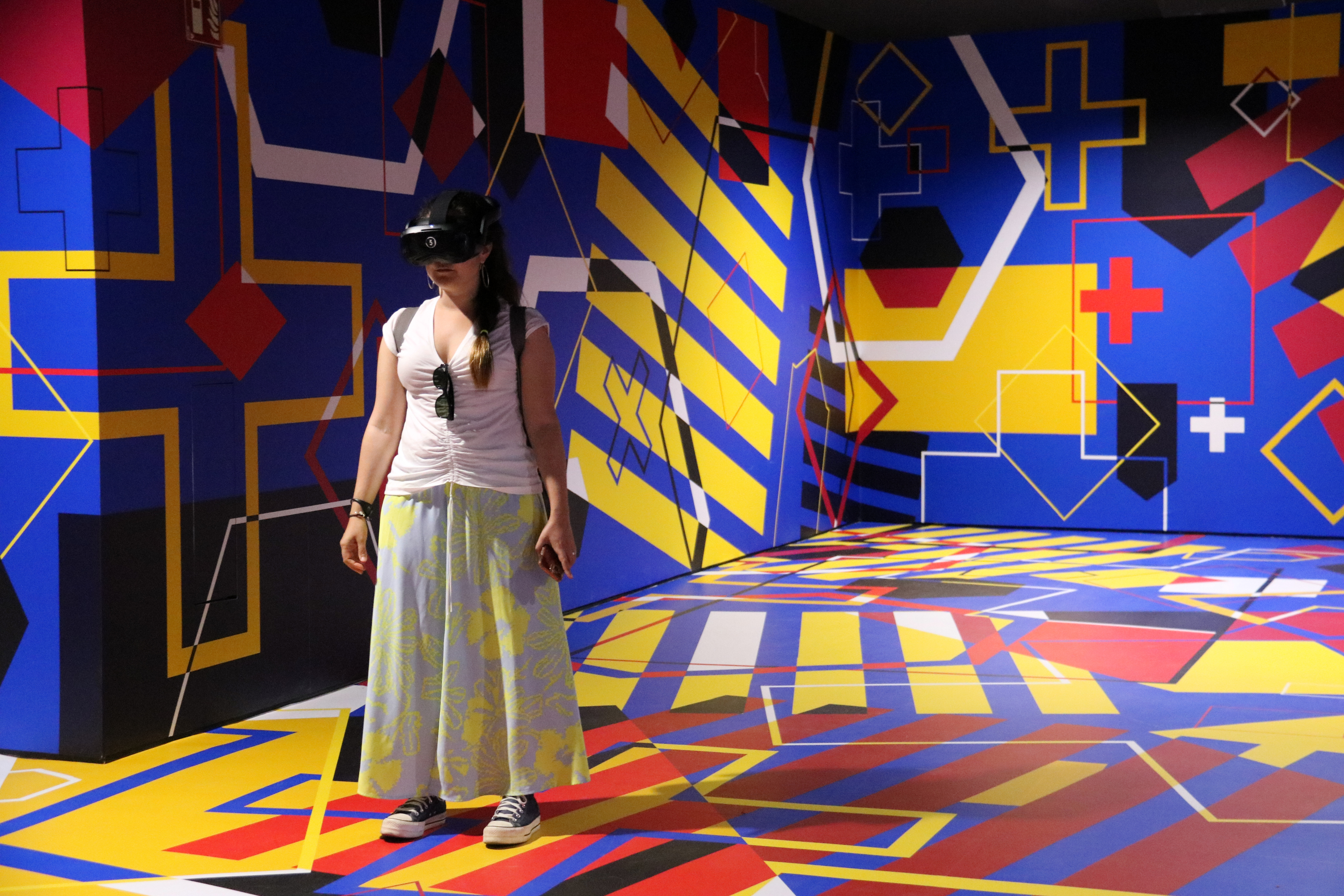 Virtual reality experience at FC Barcelona temporary museum on June 6, 2023