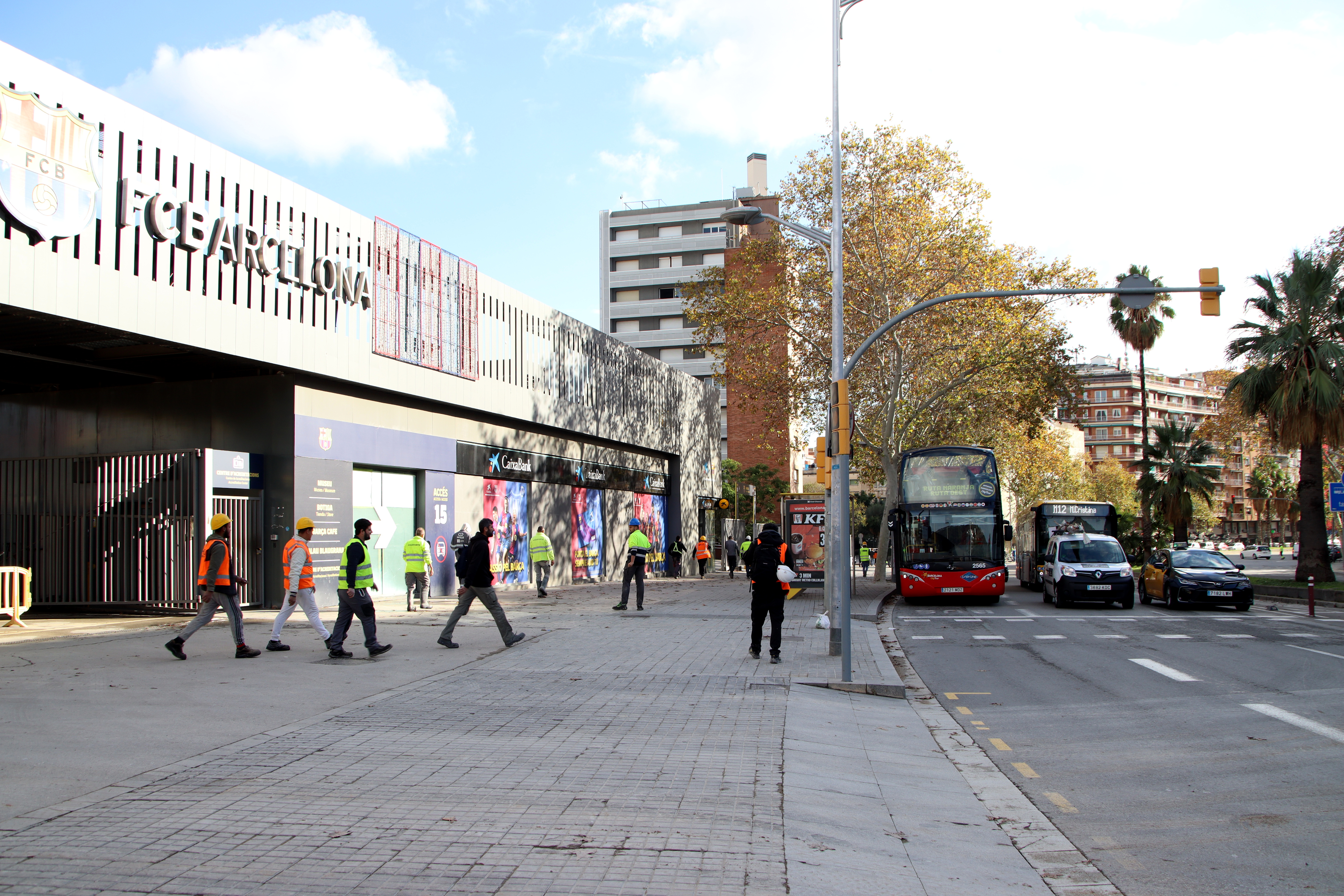 Outside FC Barcelona’s headquarters in Barcelona