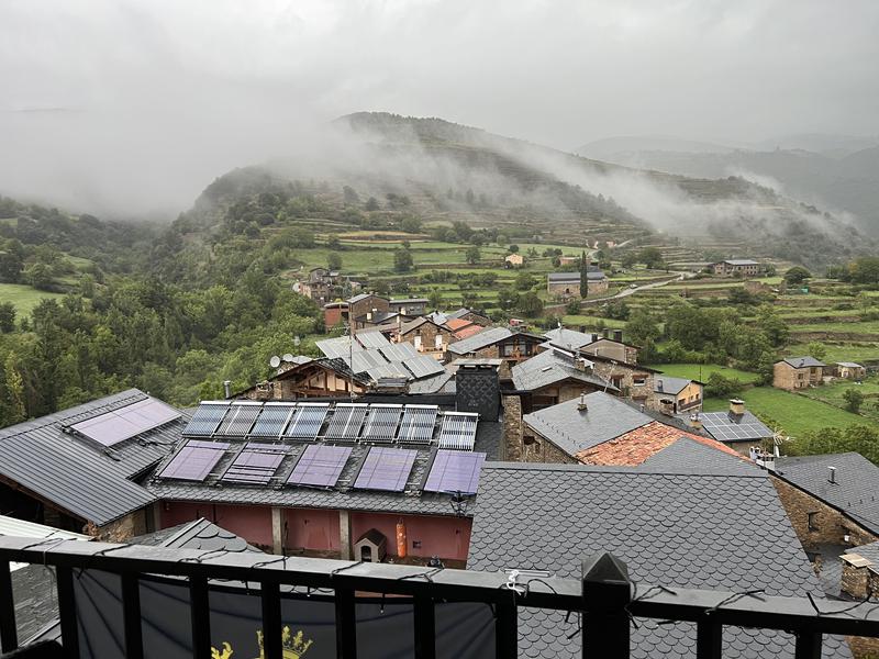 Storms in Estamariu, a village in the Alt Urgell county, in the Pyrenees, on September 21, 2025