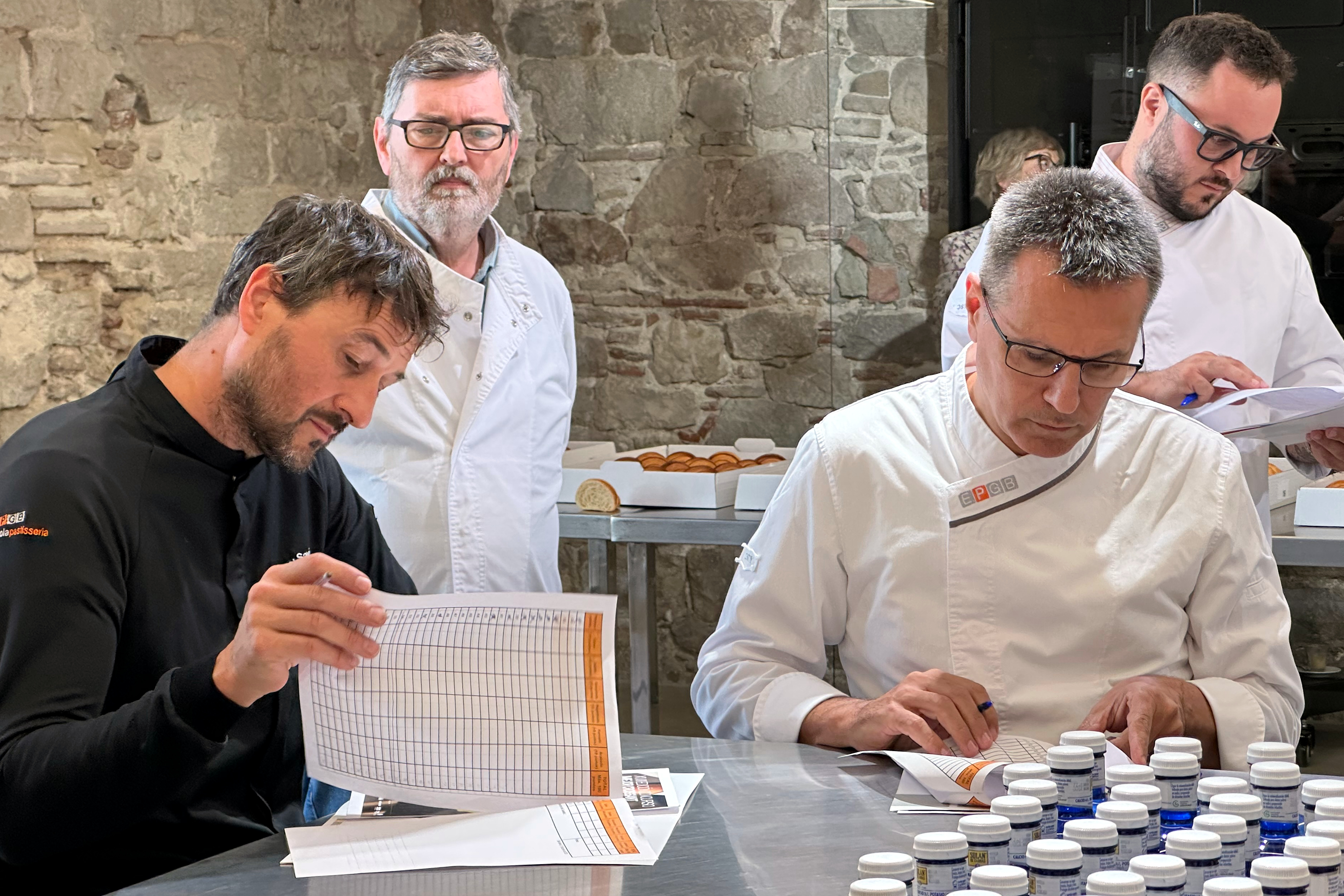Andrey Sayó, from Barcelona’s Brunells bakery and last year’s winner, who has taken the title twice, and Oriol Castro, from renowned Disfrutar restaurant