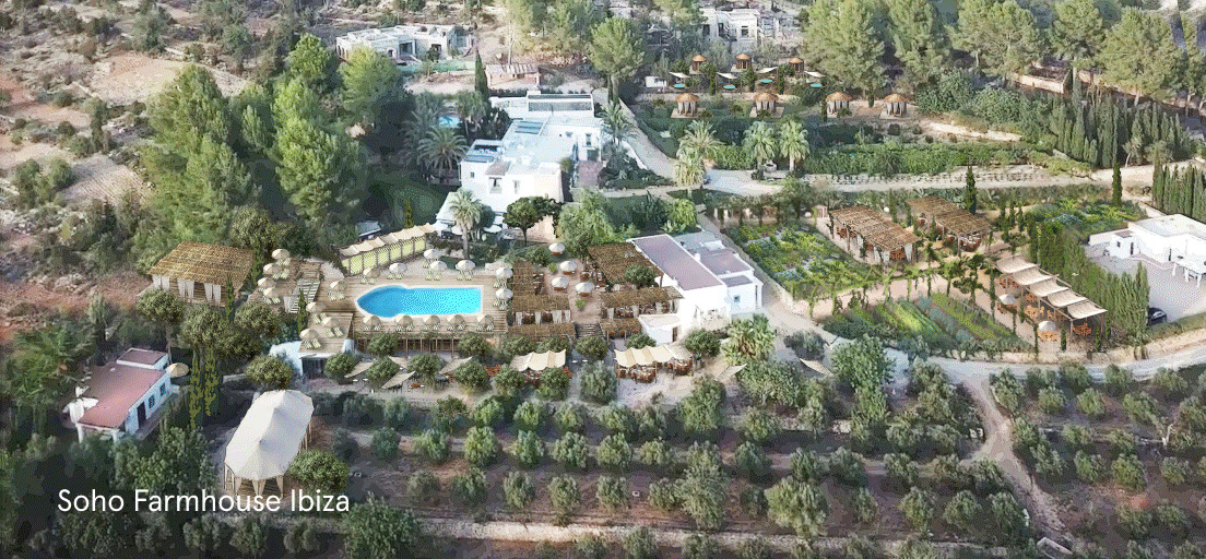 Soho Farmhouse Ibiza in a virtual image shared by Soho House