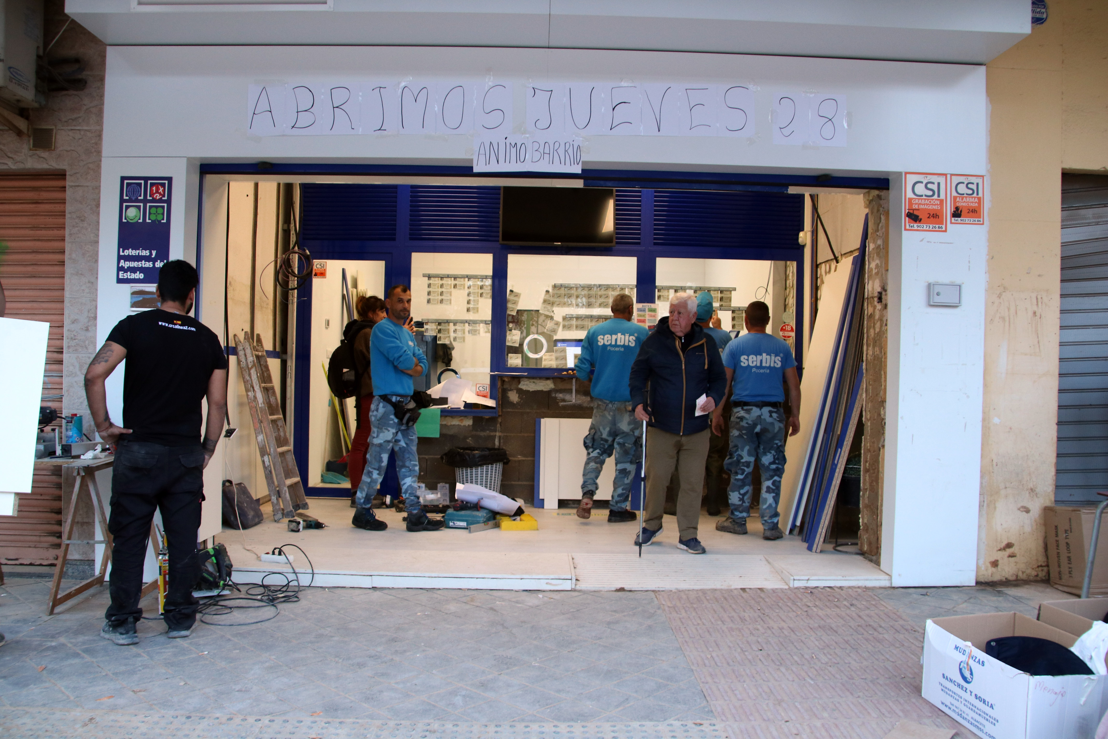 The lottery store in Alfafar, one of the most affected regions