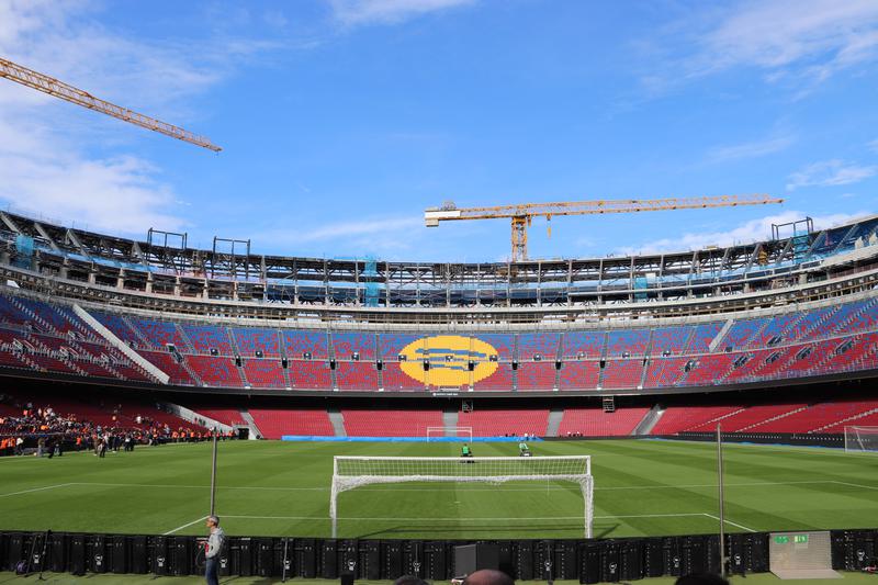 FC Barcelona's Spotify Camp Nou stadium, under construction in November 2025
