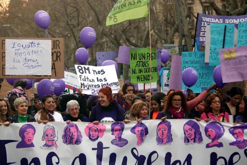 Image of the feminist strike that took place in Barcelona on March 8, 2019