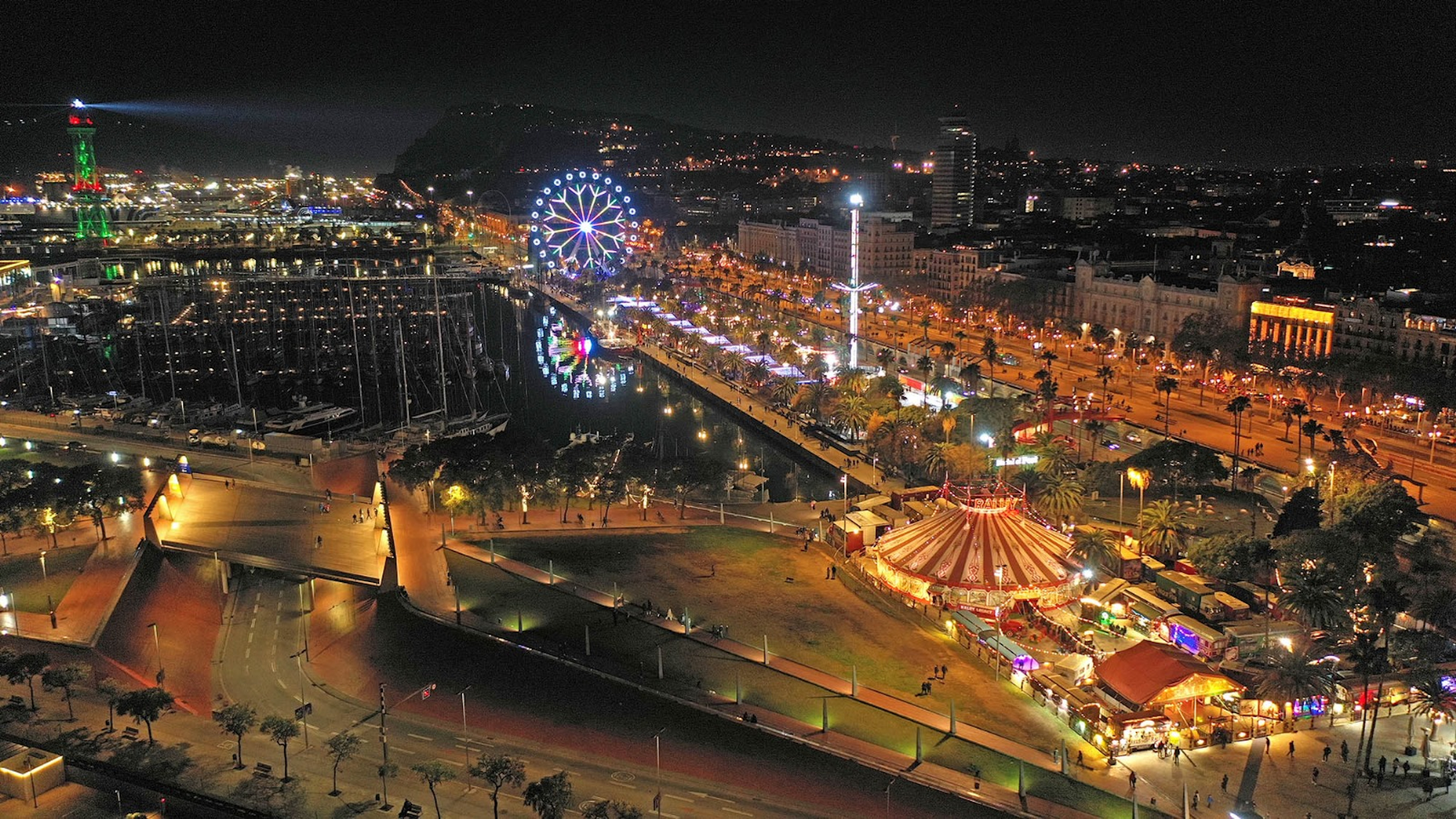 Port Vell Christmas fair in Barcelona