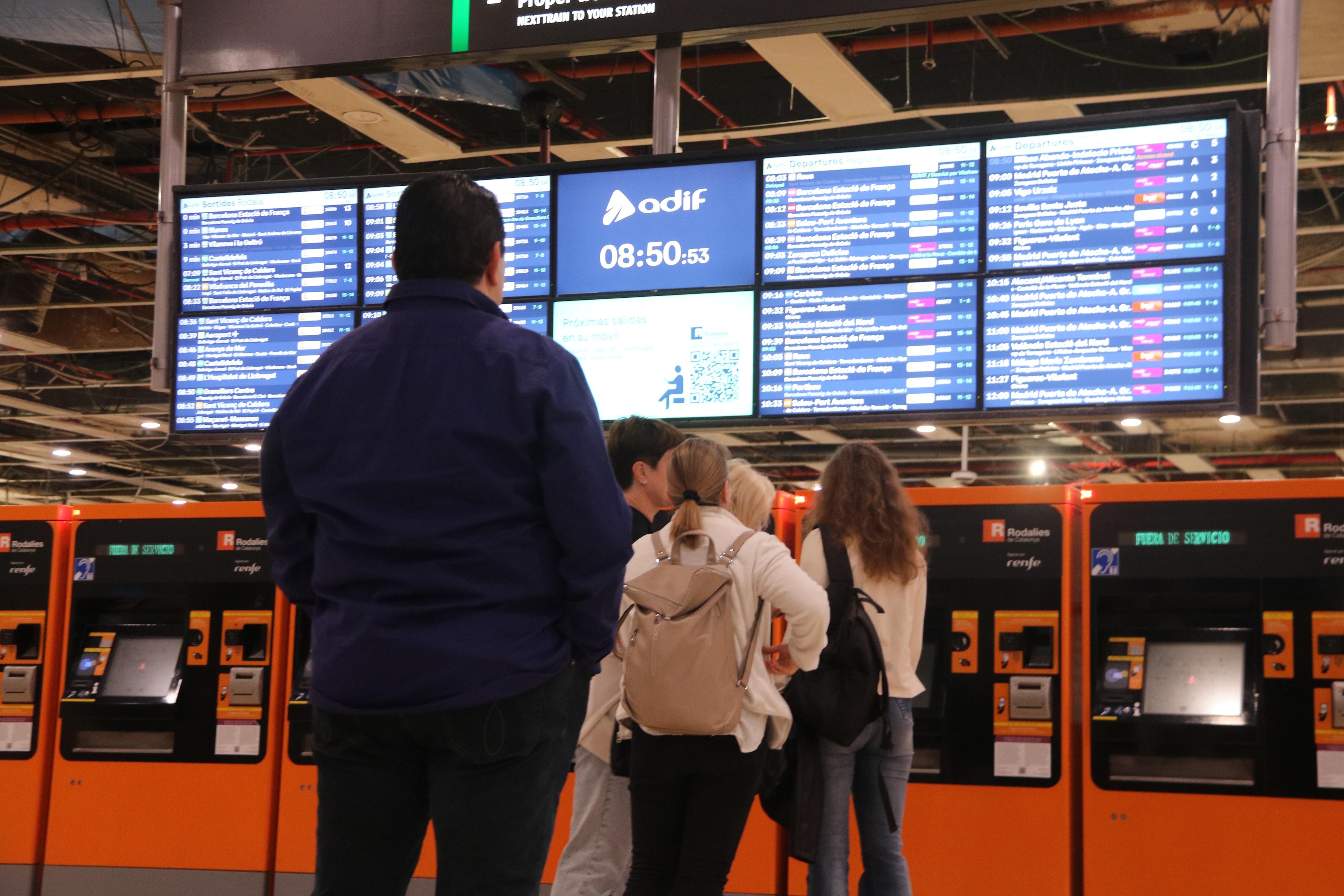 Passengers at Barcelona-Sants