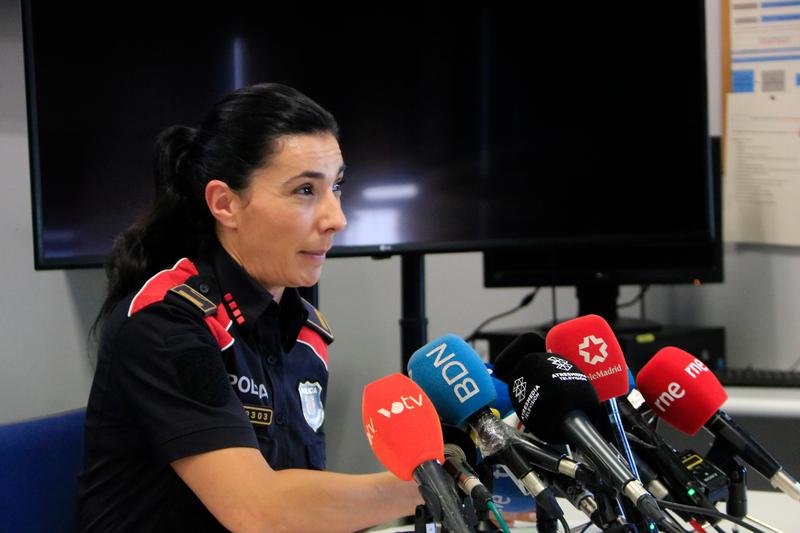 Mossos d'Esquadra spokesperson Montserrat Escudé at a press conference in Granollers