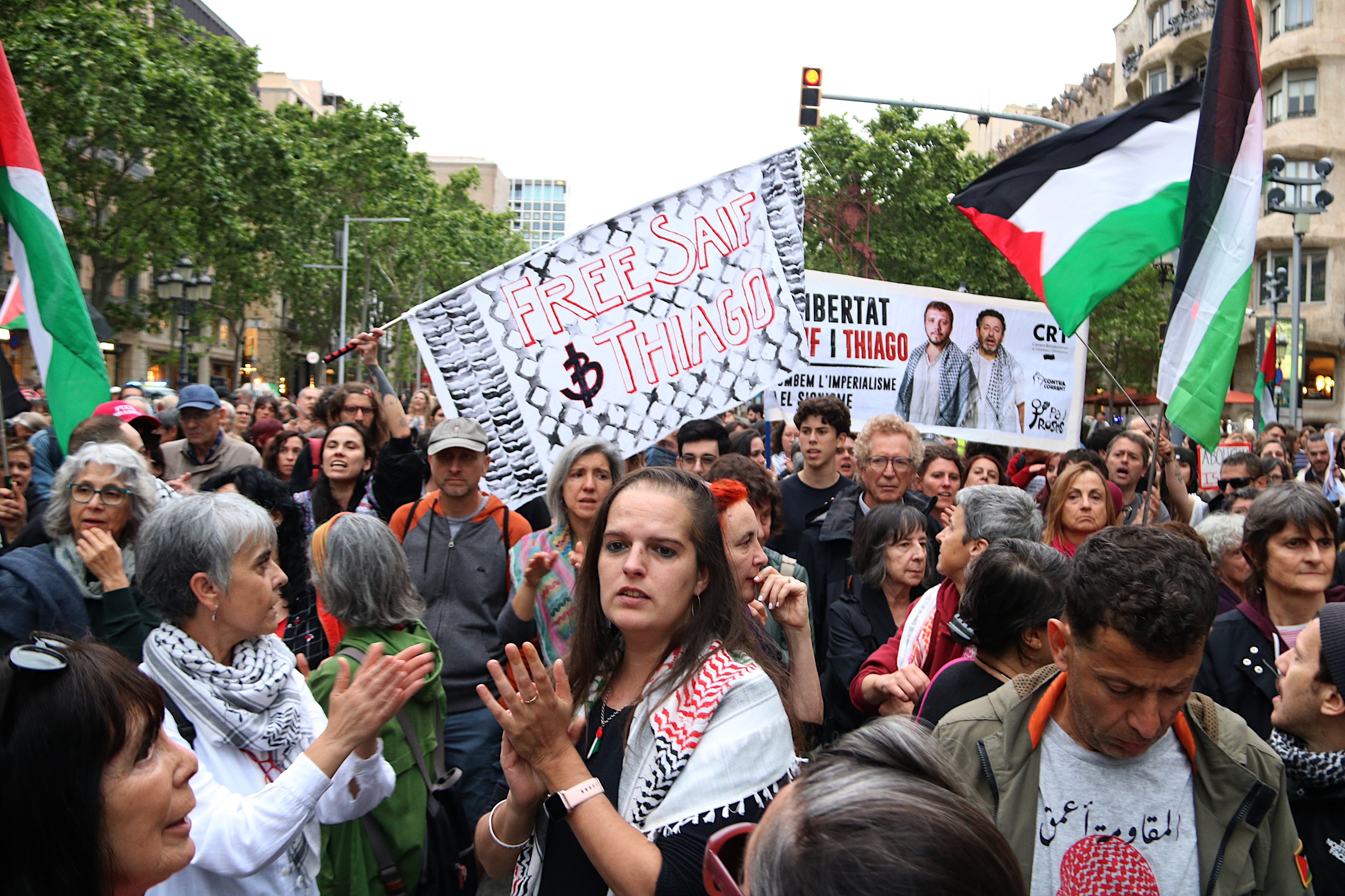 Participants in this Saturday's protest.