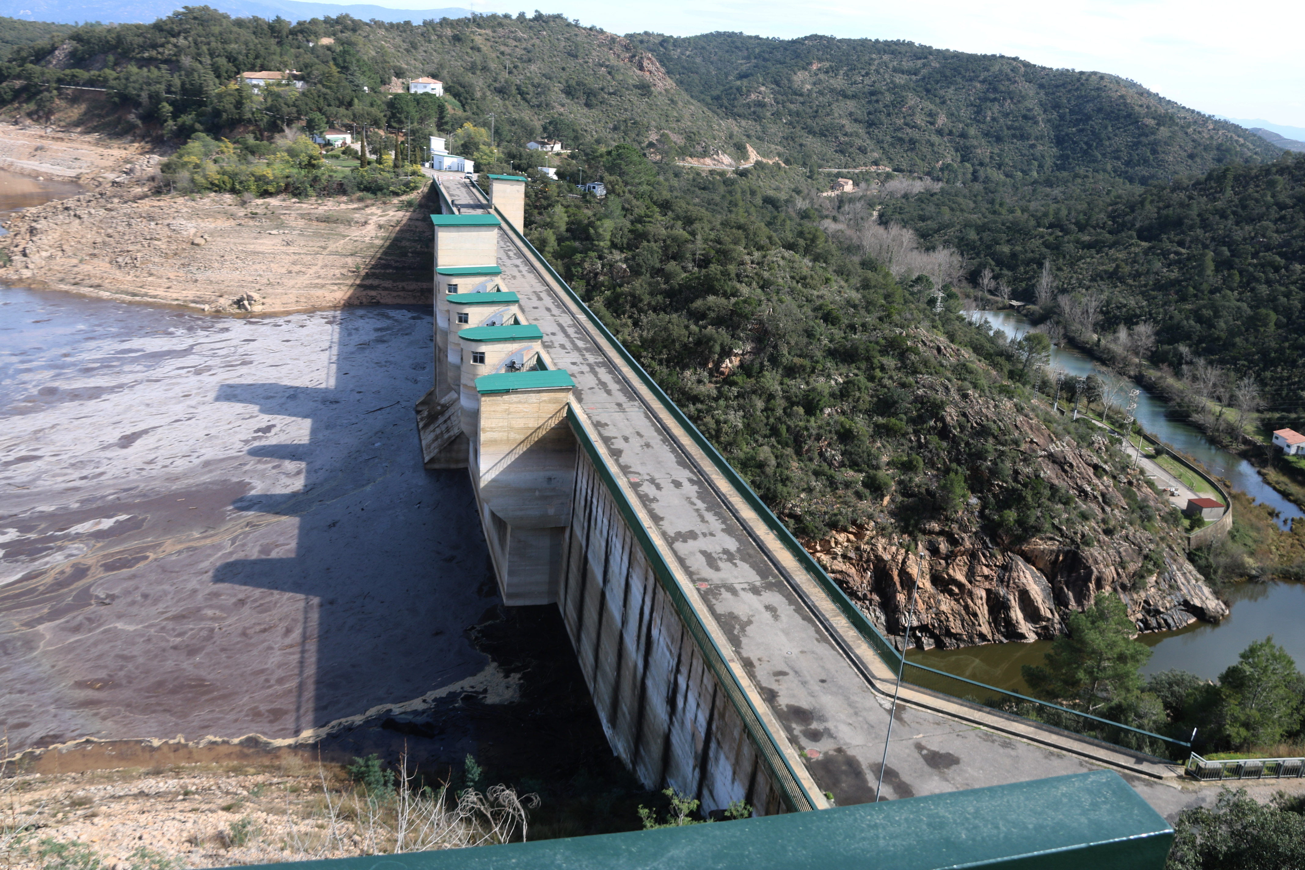 The Darnius-Boadella dam after Storm Jana