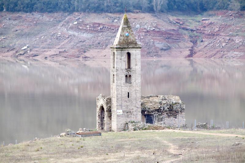 Sau reservoir's church on March 10, 2025