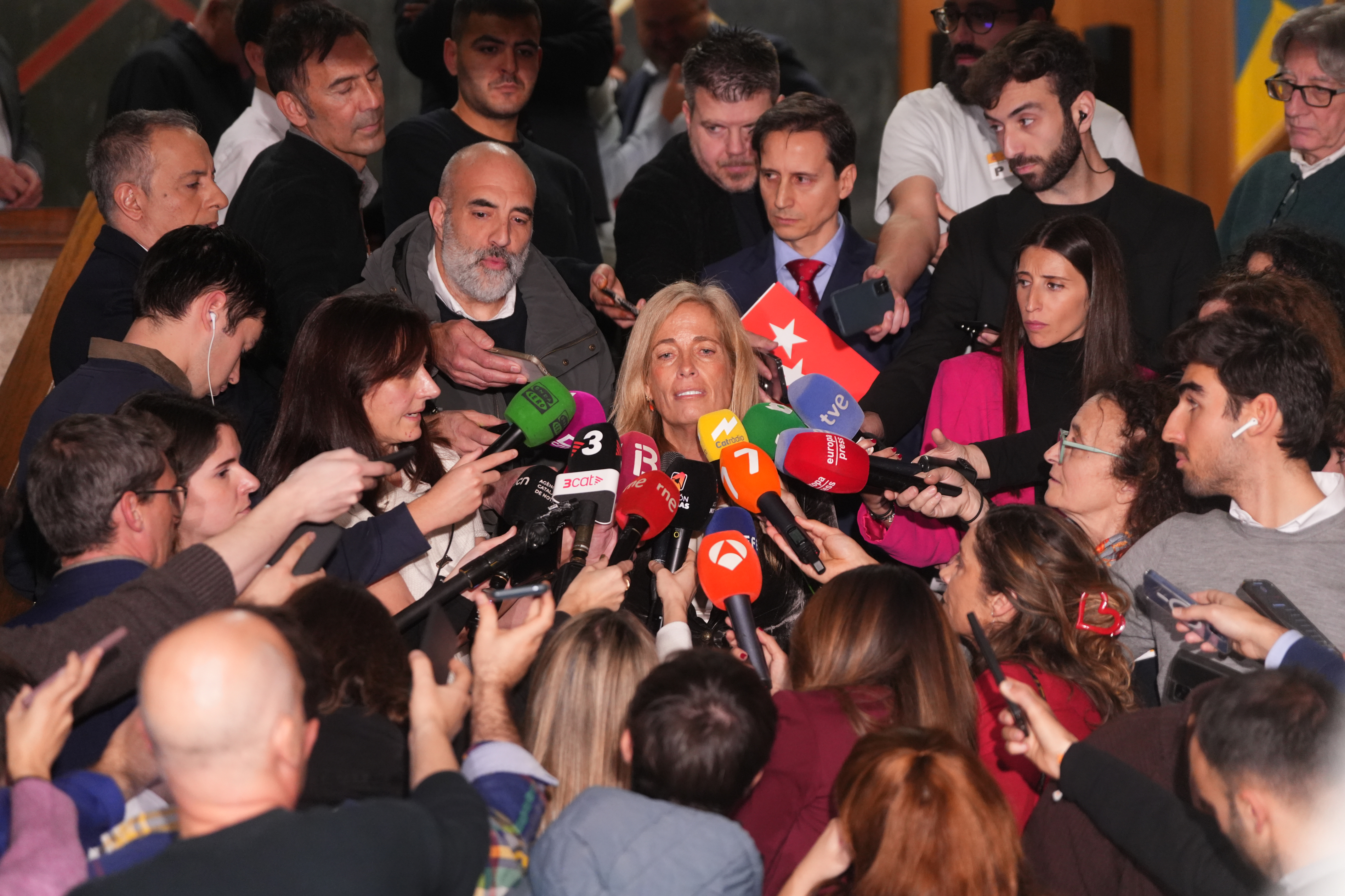 Madrid's finance minister, Rocío Albert, after the Fiscal and Financial Policy Council meeting