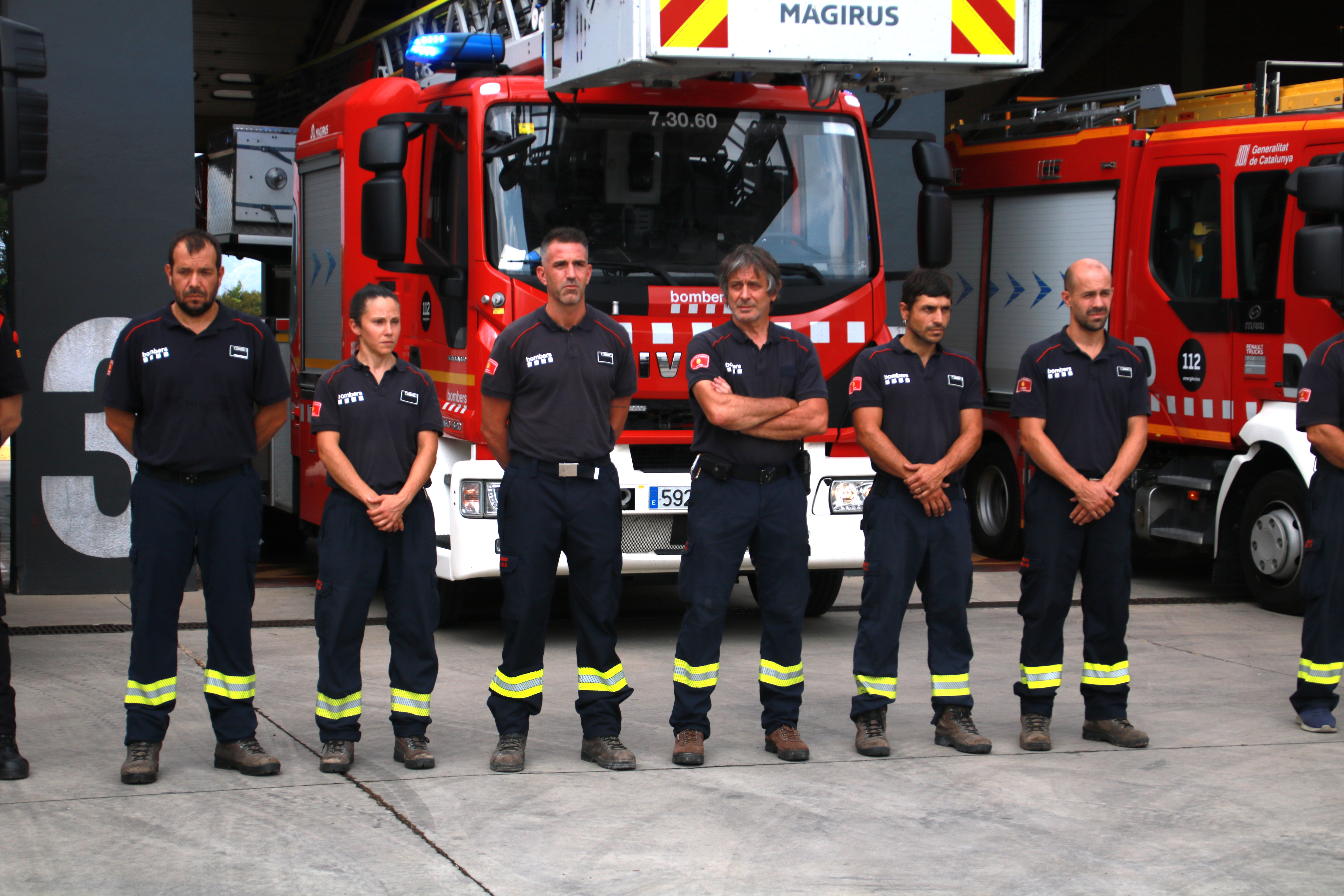 A tribute to the deceased firefighter at the Tortosa station