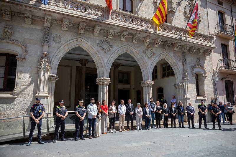 Terrassa councilors paying tribute to the pharmacist who was killed in Afghanistan