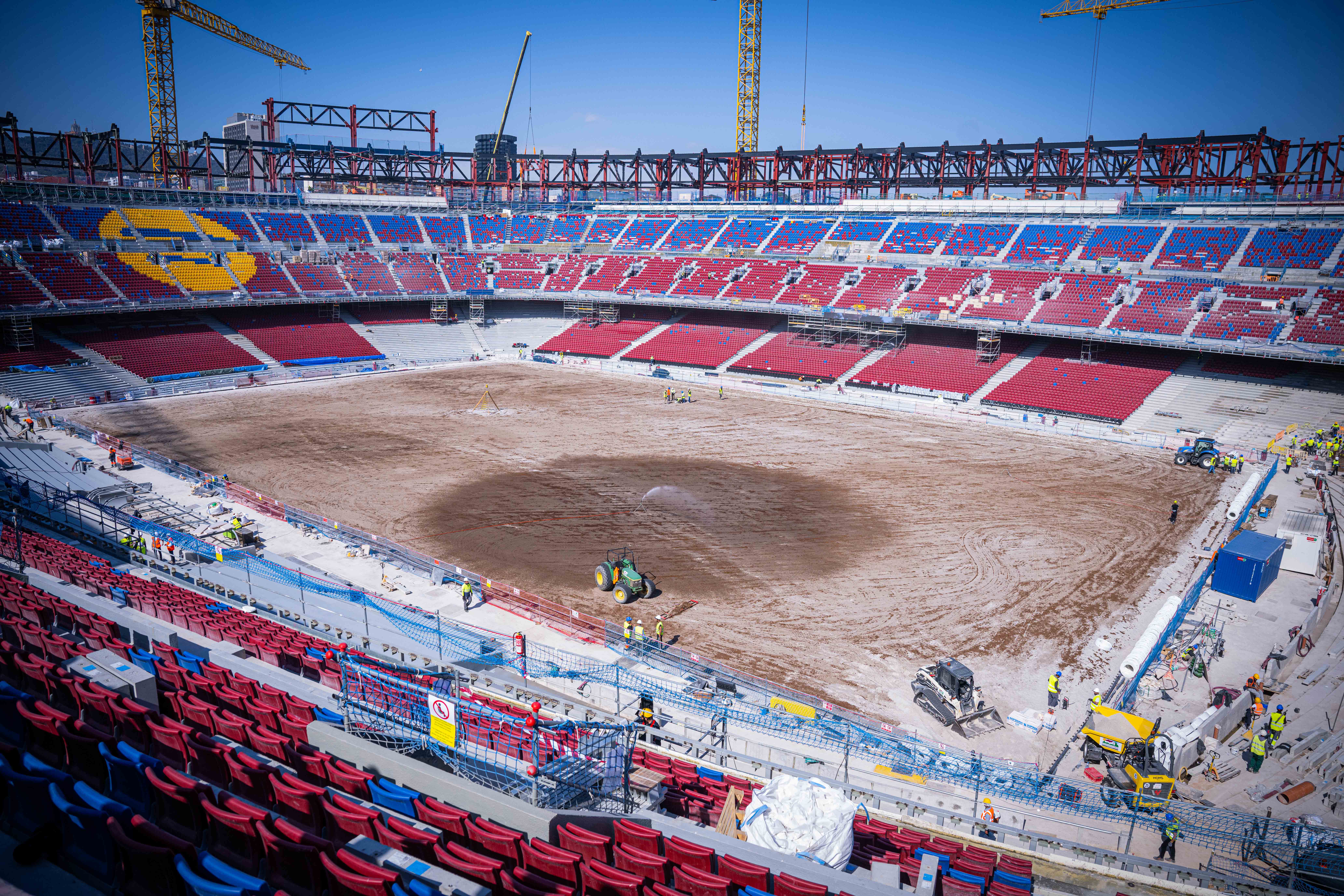 The FC Barcelona's Spotify Camp Nou stadium, with construction ongoing in April 2025