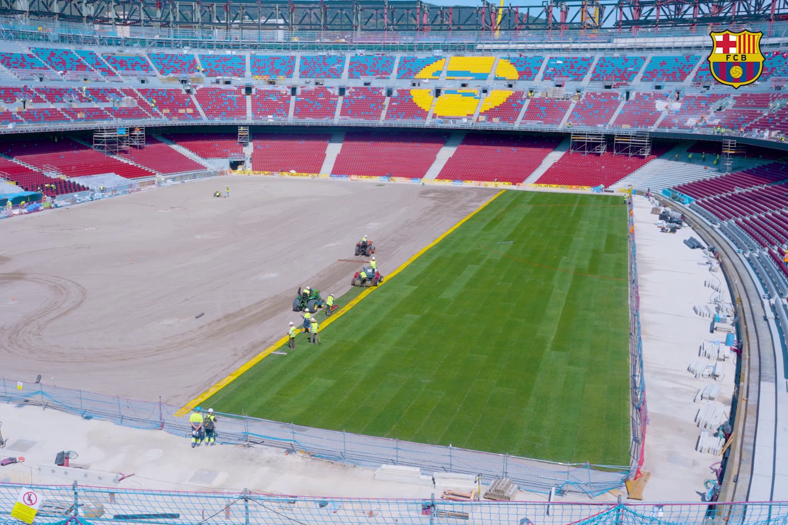 FC Barcelona's Spotify Camp Nou stadium begins planting new grass