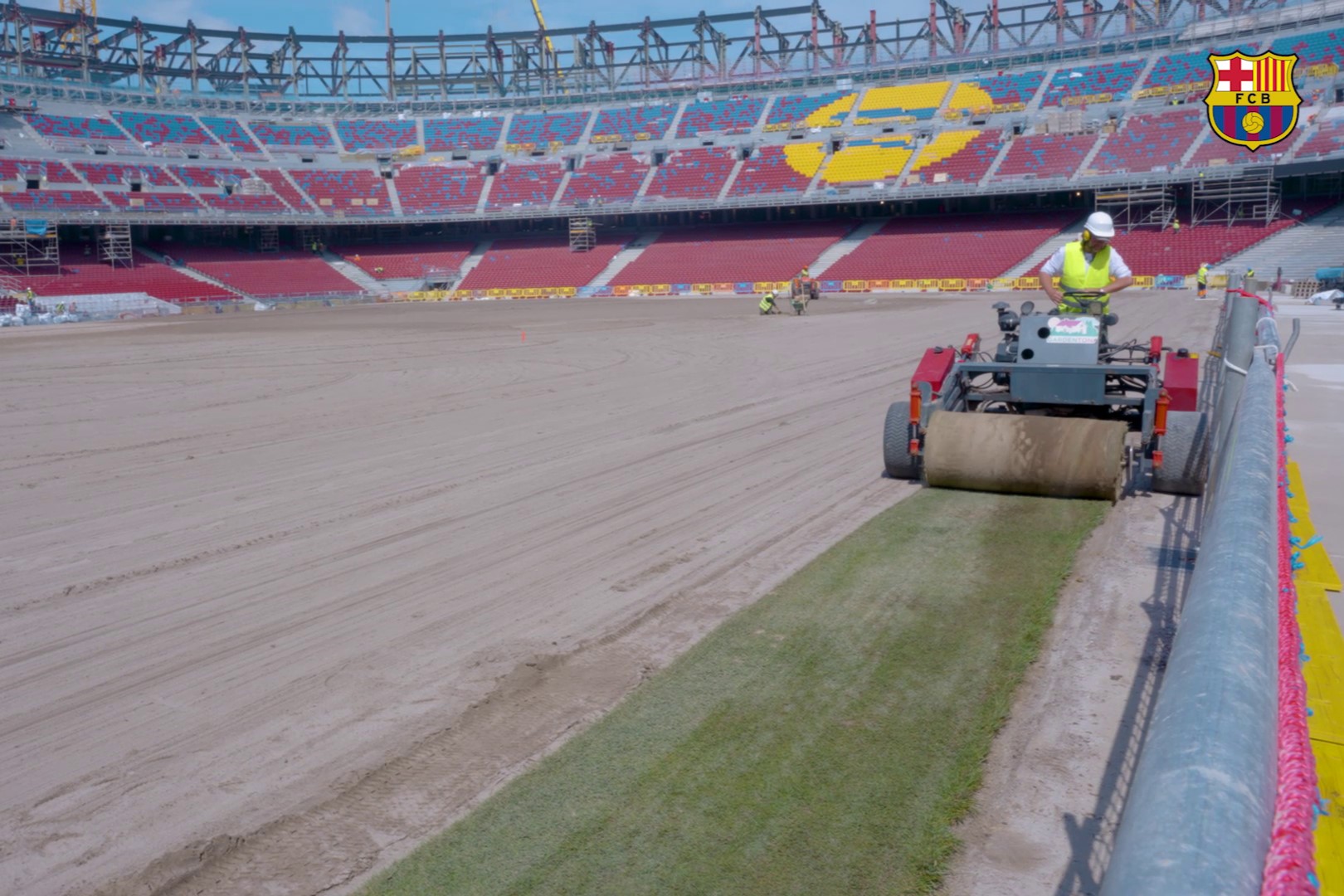 FC Barcelona's Spotify Camp Nou stadium begins planting new grass