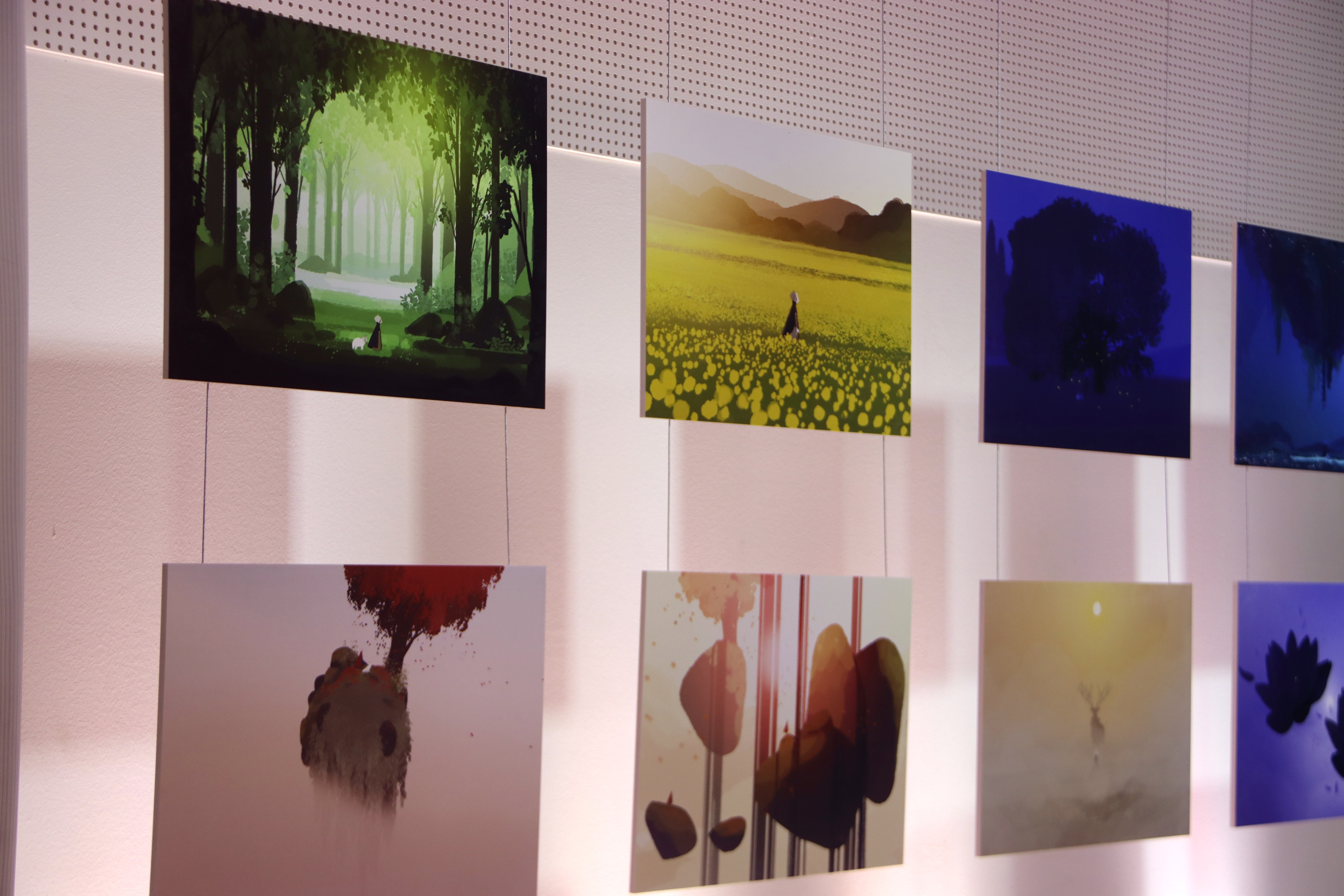 Some frames of the 'Neva' video game by Nomada Studio during its presentation launch in Barcelona