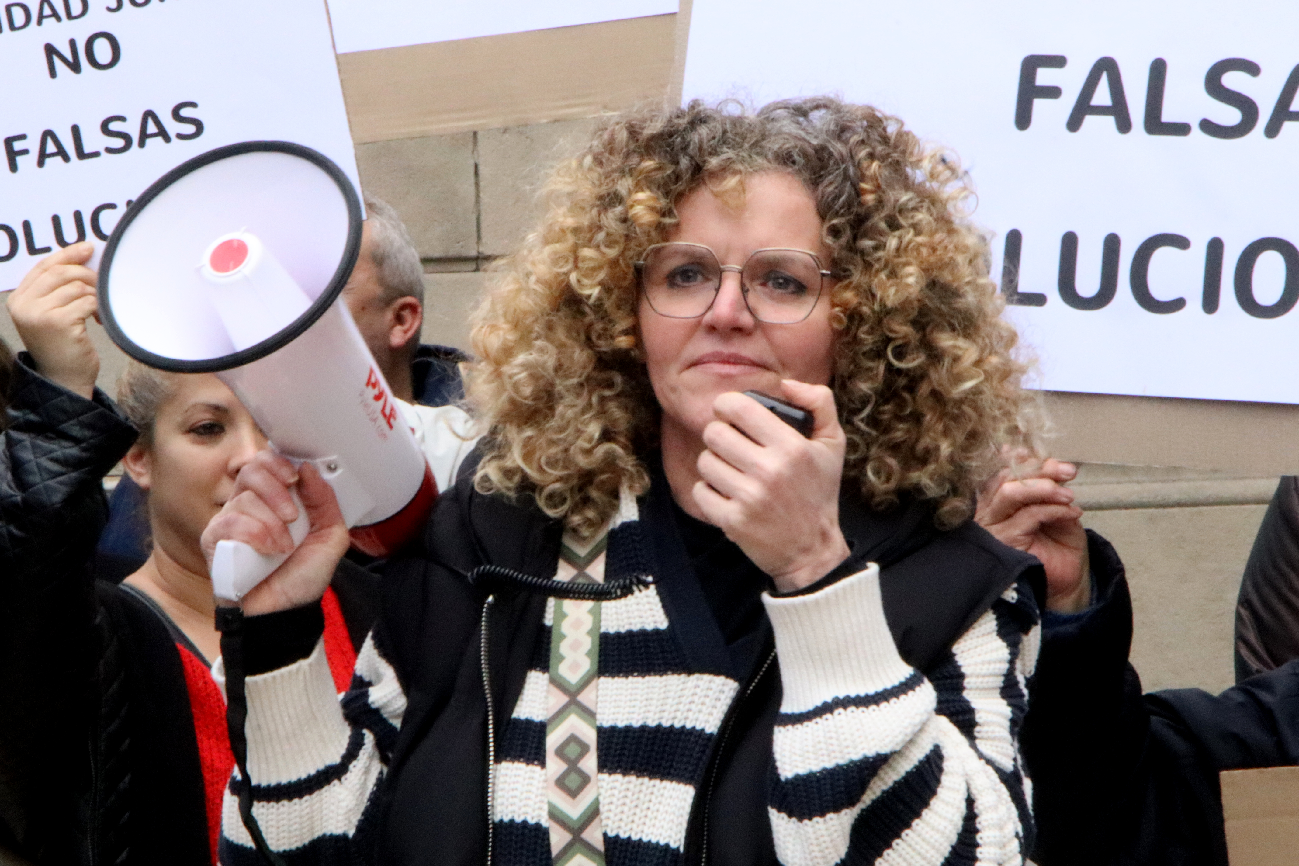 Property owners protest in Barcelona's Sant Jaume square