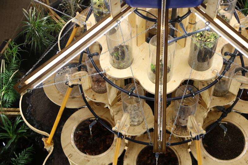 Detail of one of the installations of the central exhibition of the UIA World Congress of Architects 2026 Barcelona