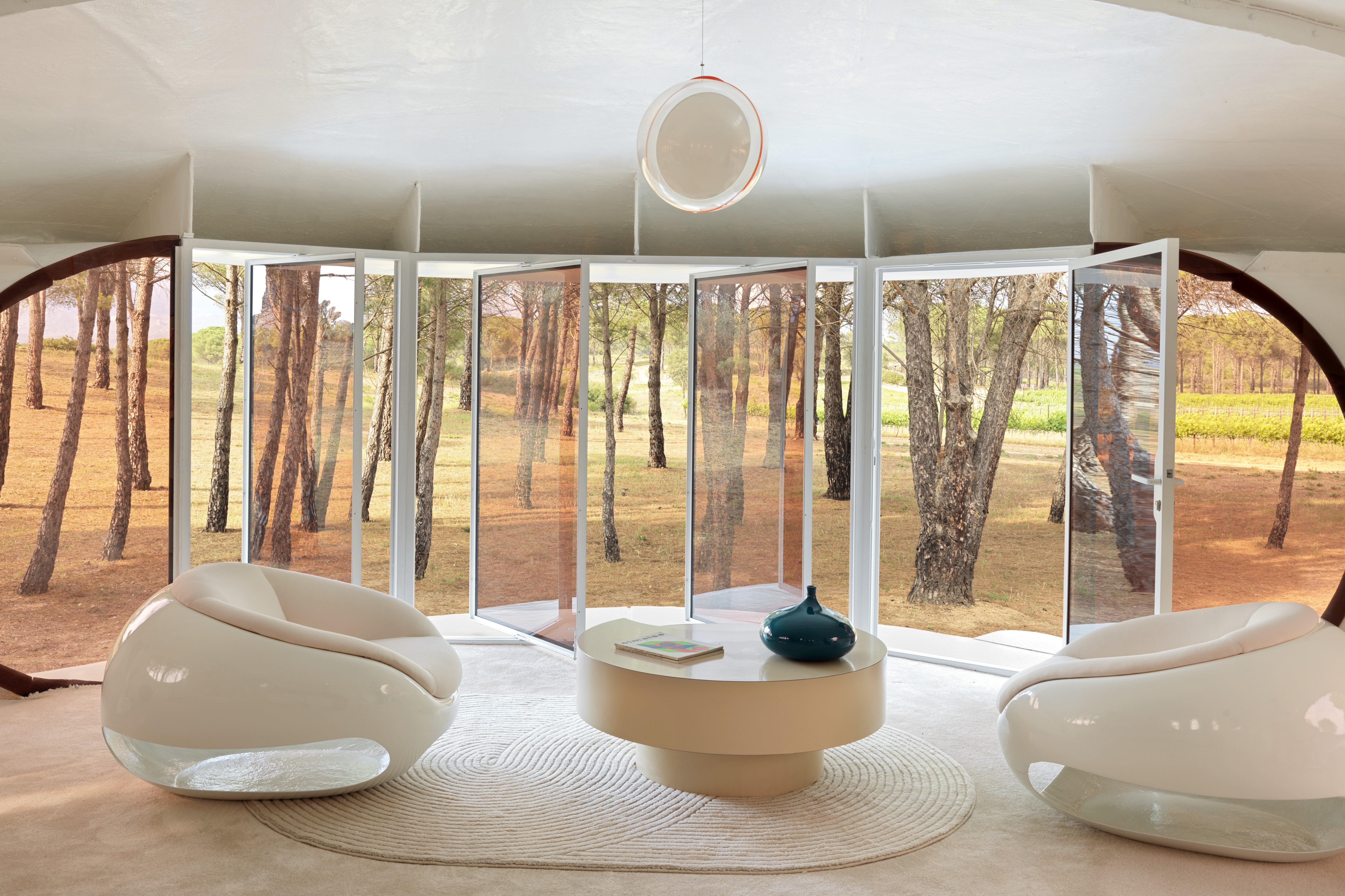 Interior of the Xasteros House designed by Nikolaos Xasteros at the Terra Remota, recovered by Clément Cividino