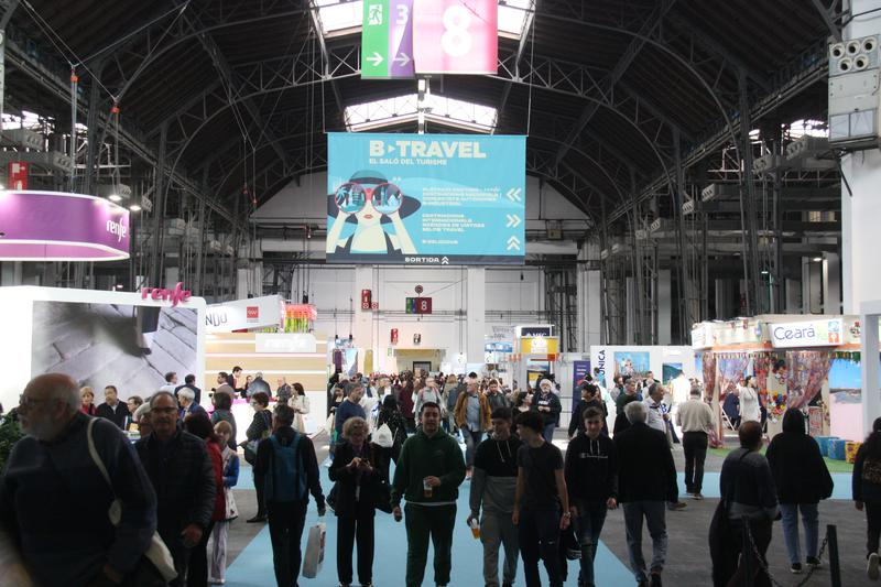 B-Travel tourism fair in one of the Montjuïc exhibition halls in Barcelona on March 24, 2023